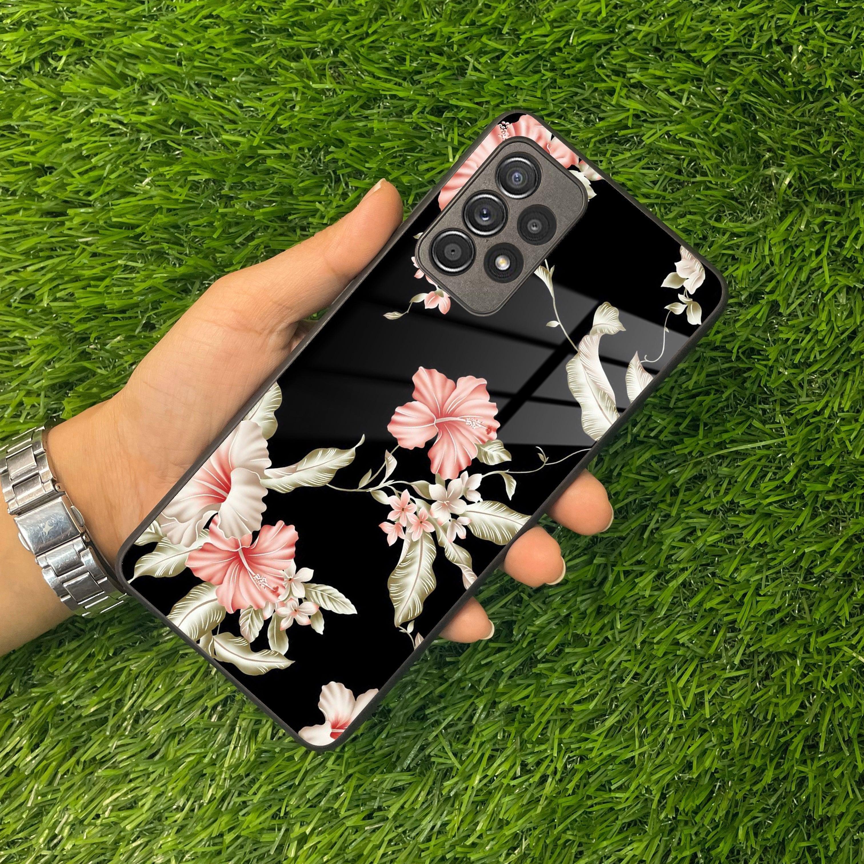 Retro Floral Glass Phone Case And Cover For Samsung - ShopOnCliQ