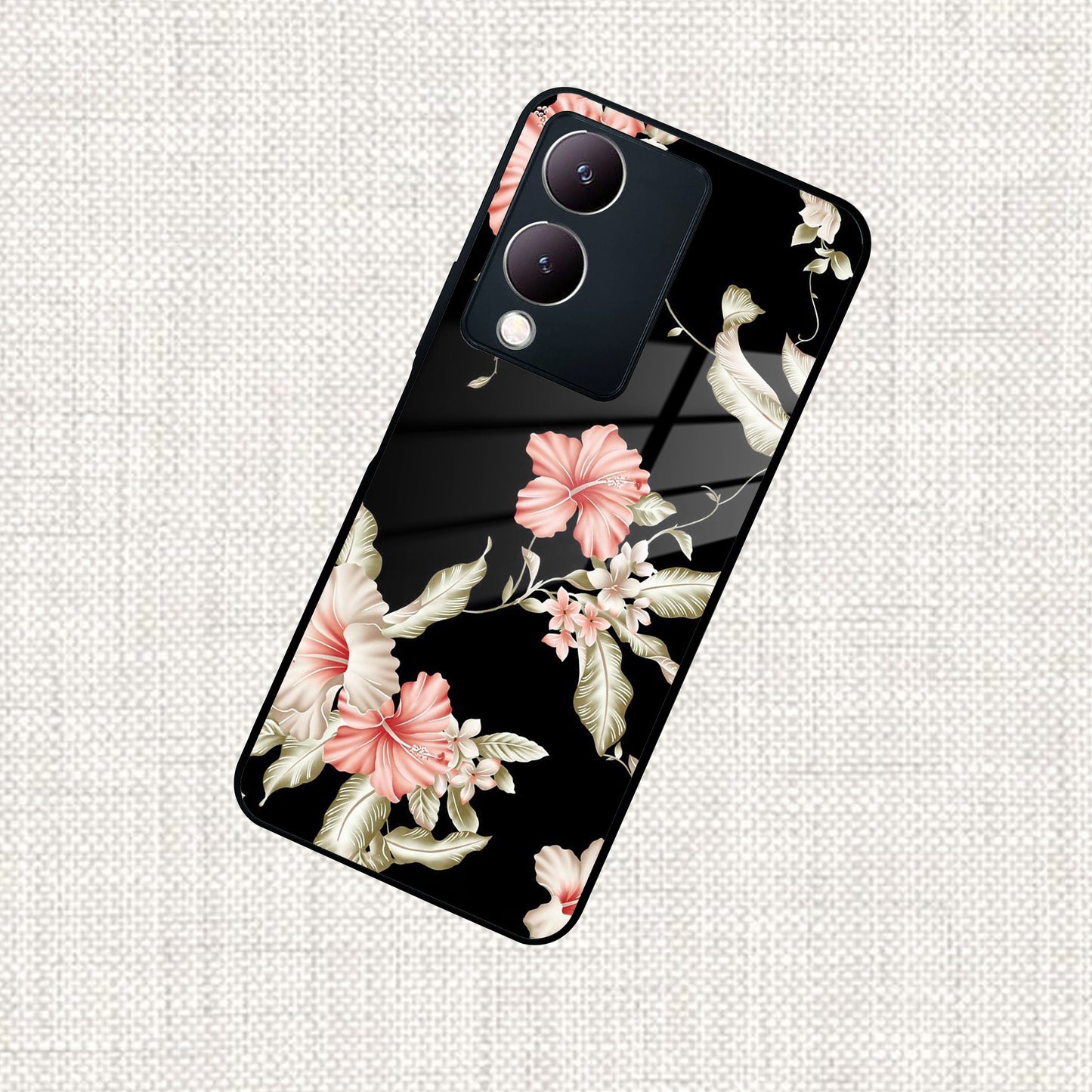 Retro Floral Glass Phone Case And Cover For Vivo ShopOnCliQ