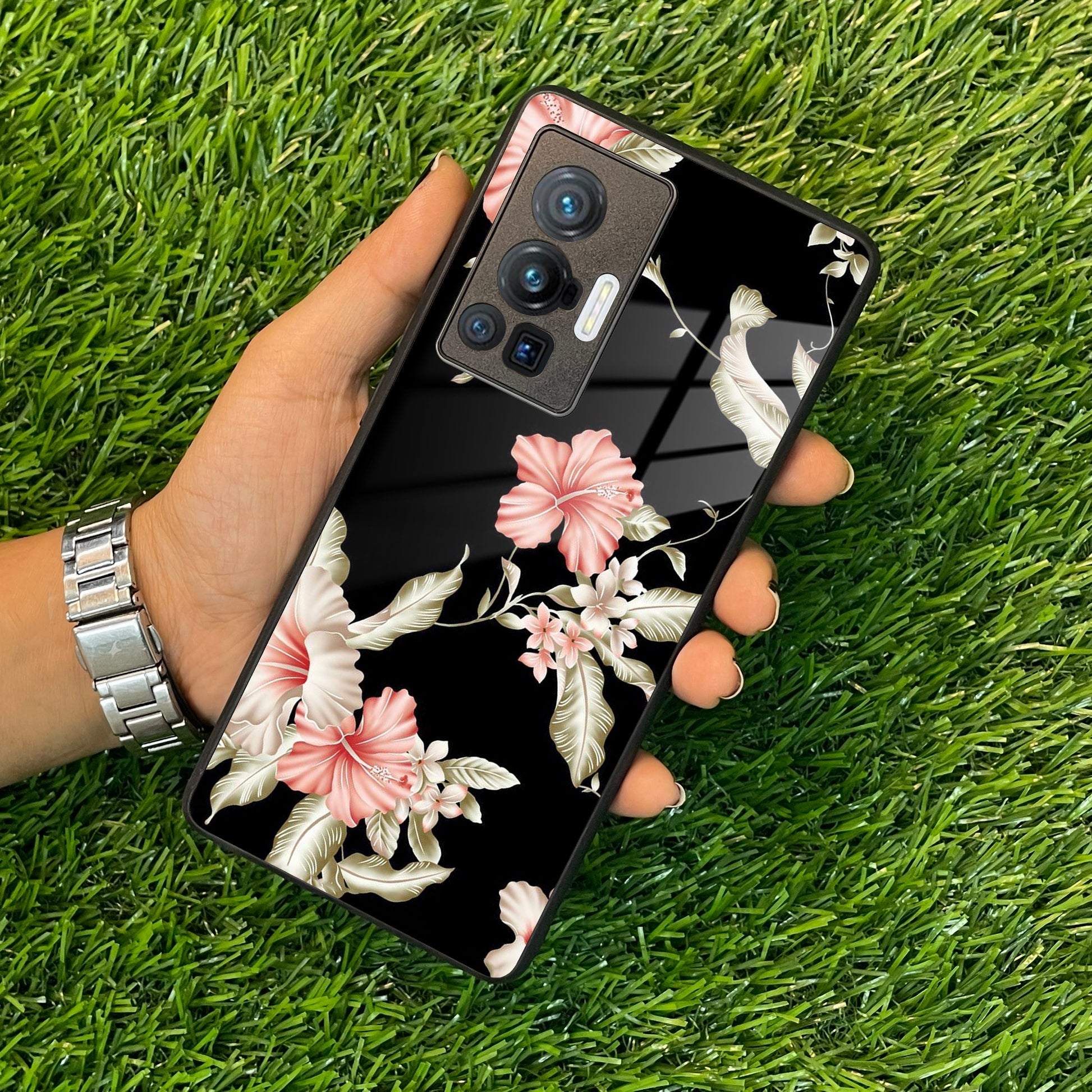 Retro Floral Glass Phone Case And Cover For Vivo ShopOnCliQ