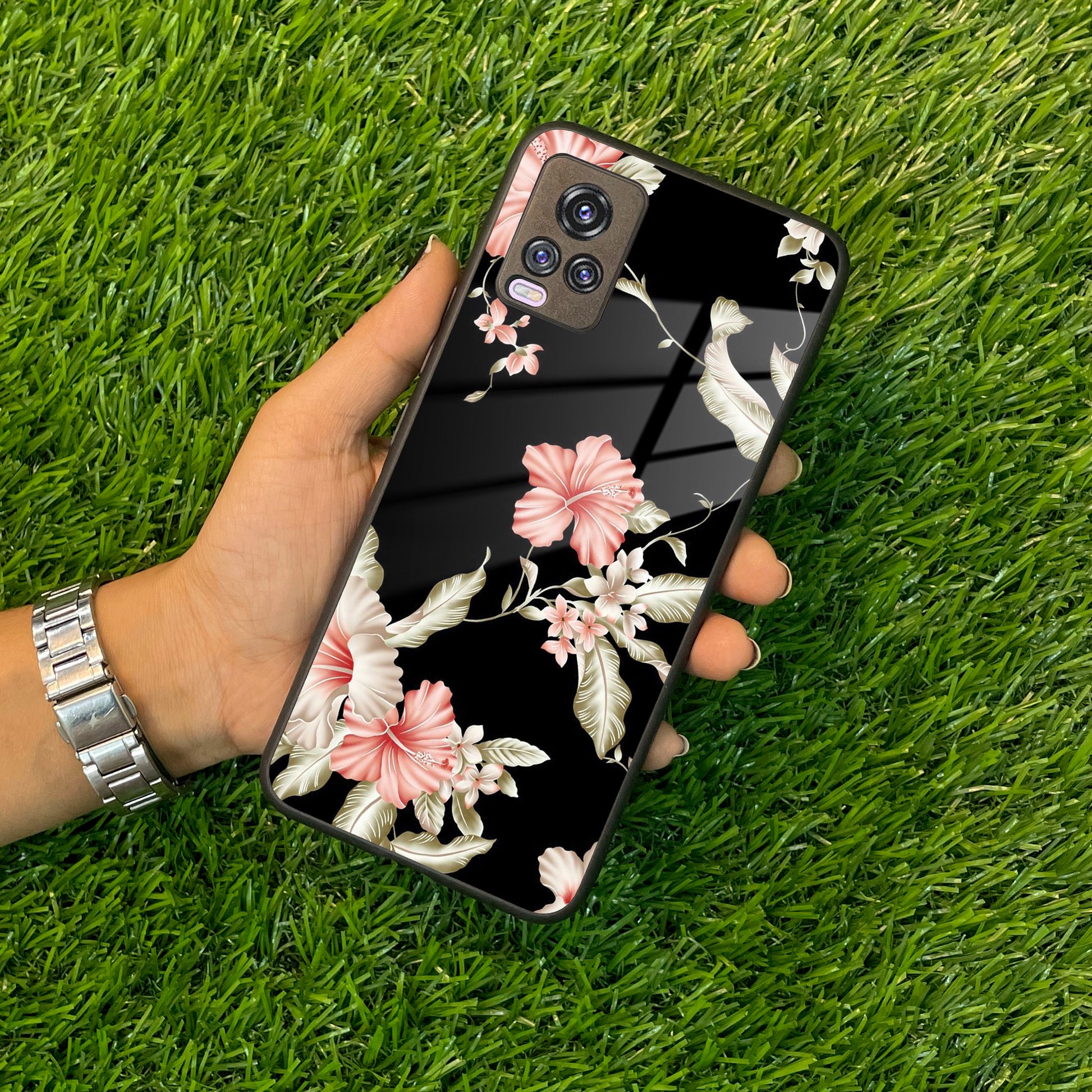 Retro Floral Glass Phone Case And Cover For Vivo ShopOnCliQ