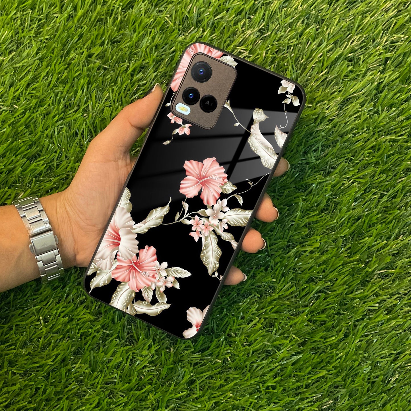 Retro Floral Glass Phone Case And Cover For Vivo ShopOnCliQ