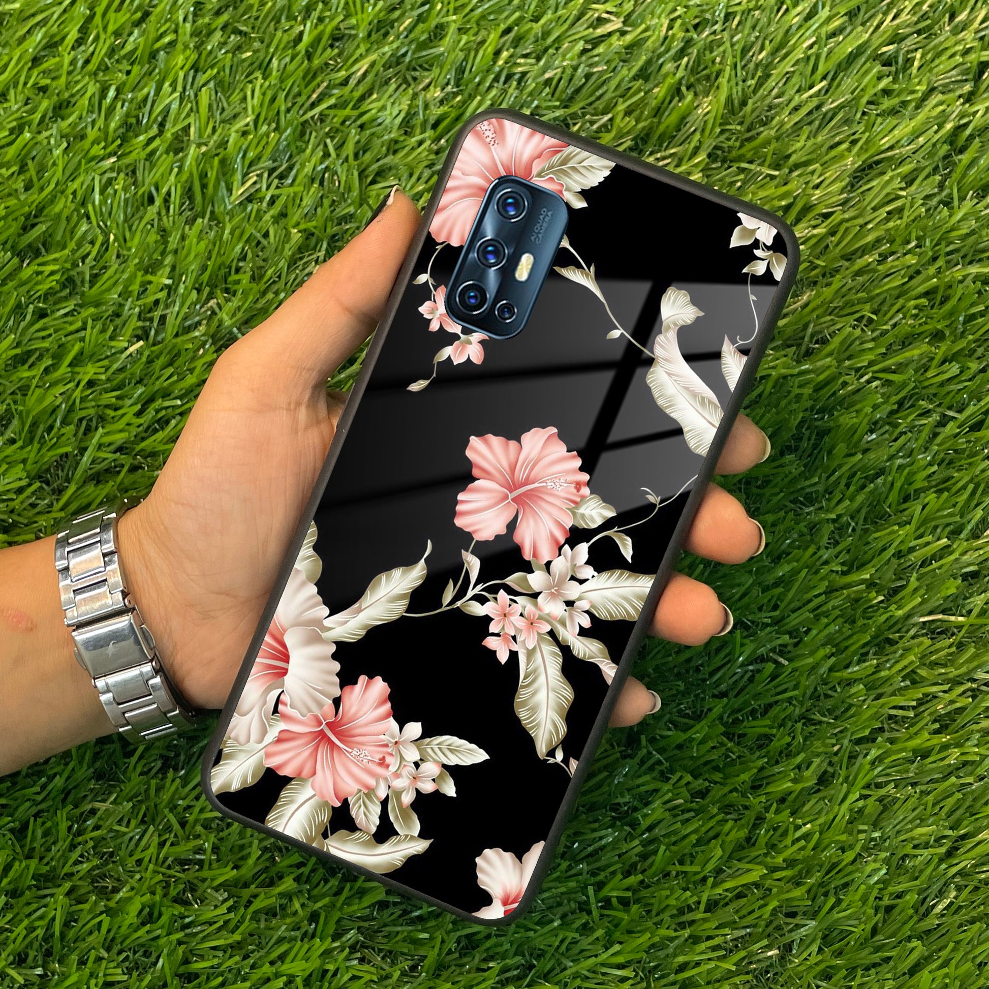 Retro Floral Glass Phone Case And Cover For Vivo ShopOnCliQ