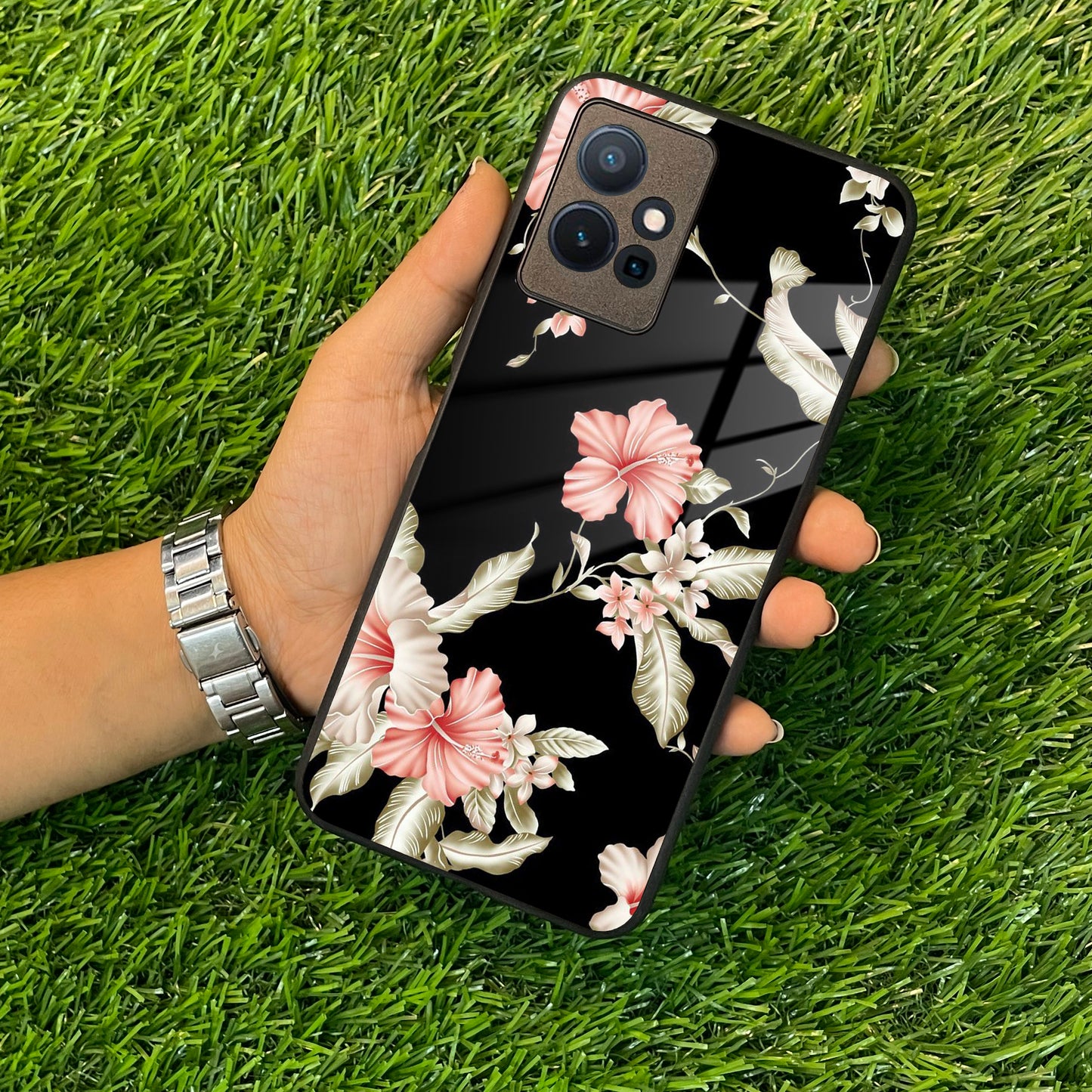 Retro Floral Glass Phone Case And Cover For Vivo ShopOnCliQ