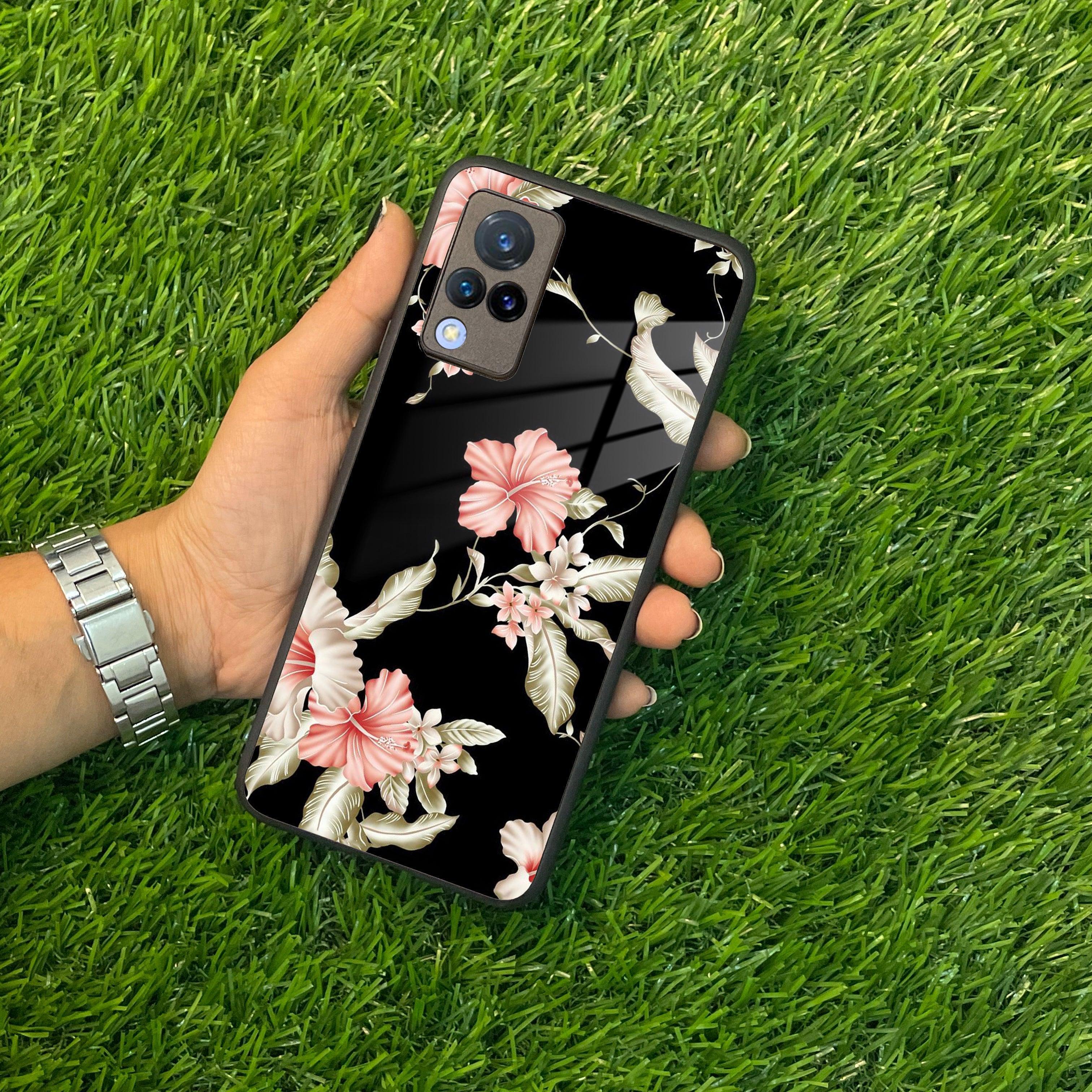 Retro Floral Glass Phone Case And Cover For Vivo - ShopOnCliQ