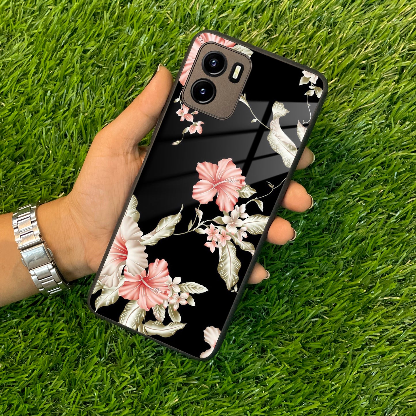 Retro Floral Glass Phone Case And Cover For Vivo ShopOnCliQ