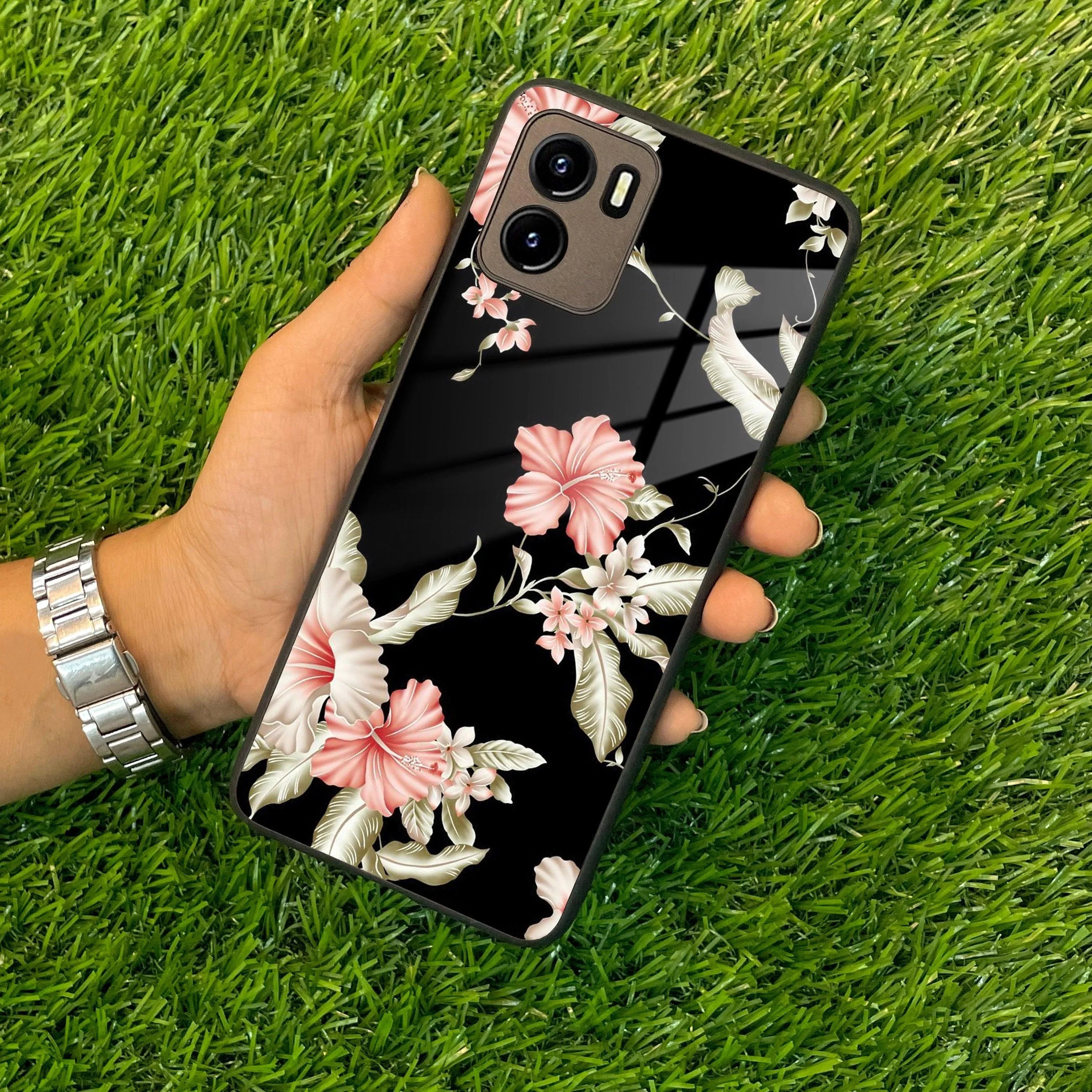 Retro Floral Glass Phone Case And Cover For Vivo - ShopOnCliQ