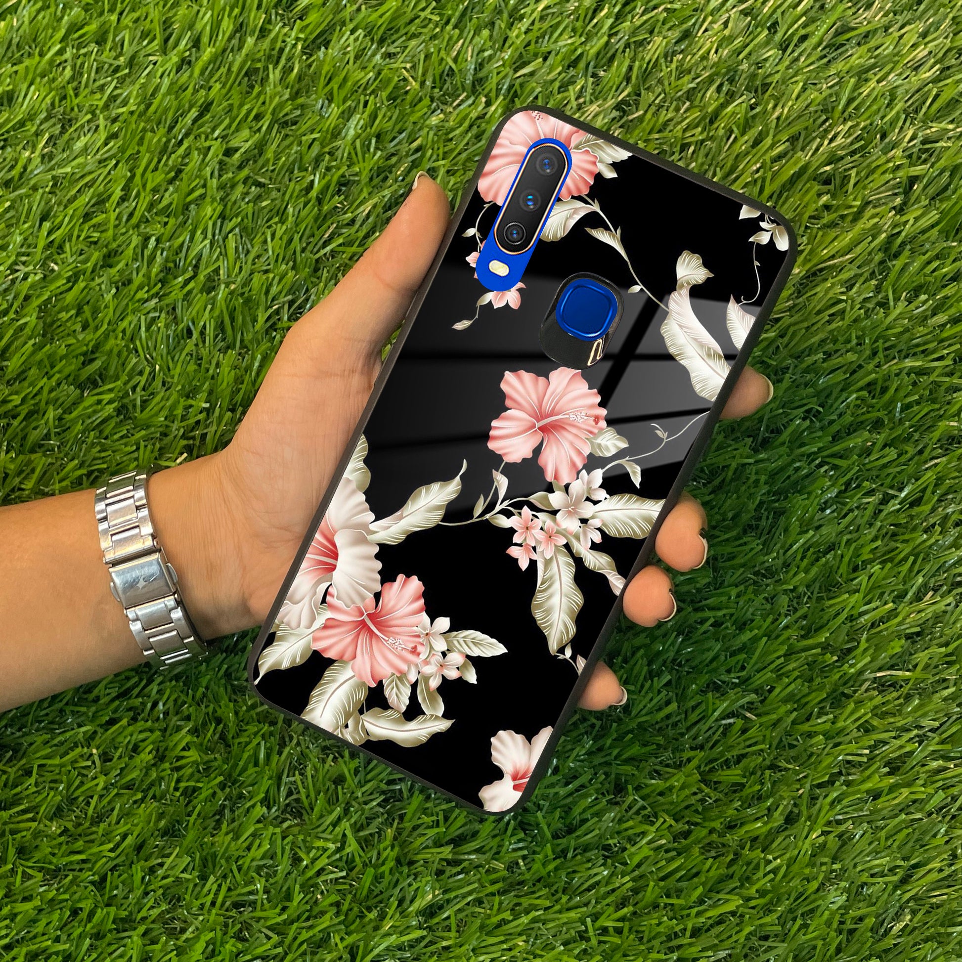 Retro Floral Glass Phone Case And Cover For Vivo ShopOnCliQ