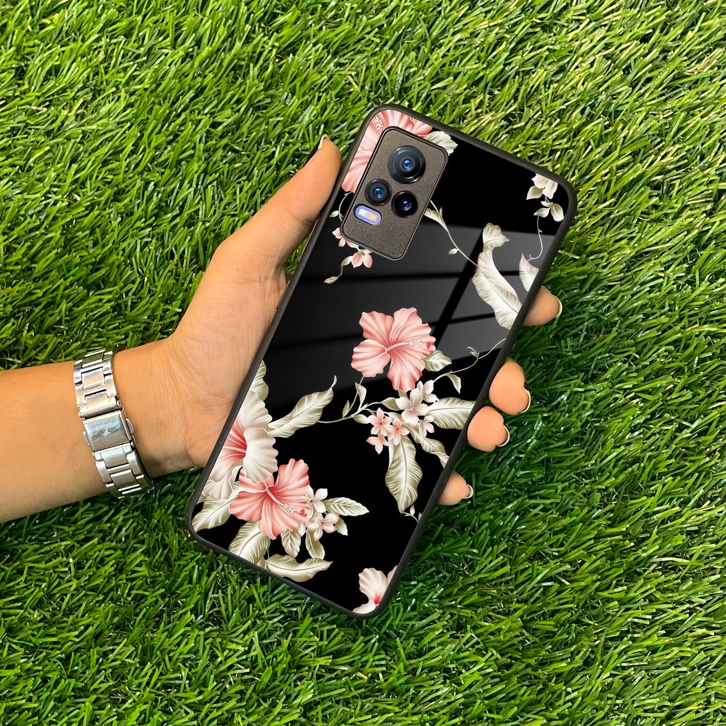 Retro Floral Glass Phone Case And Cover For Vivo ShopOnCliQ