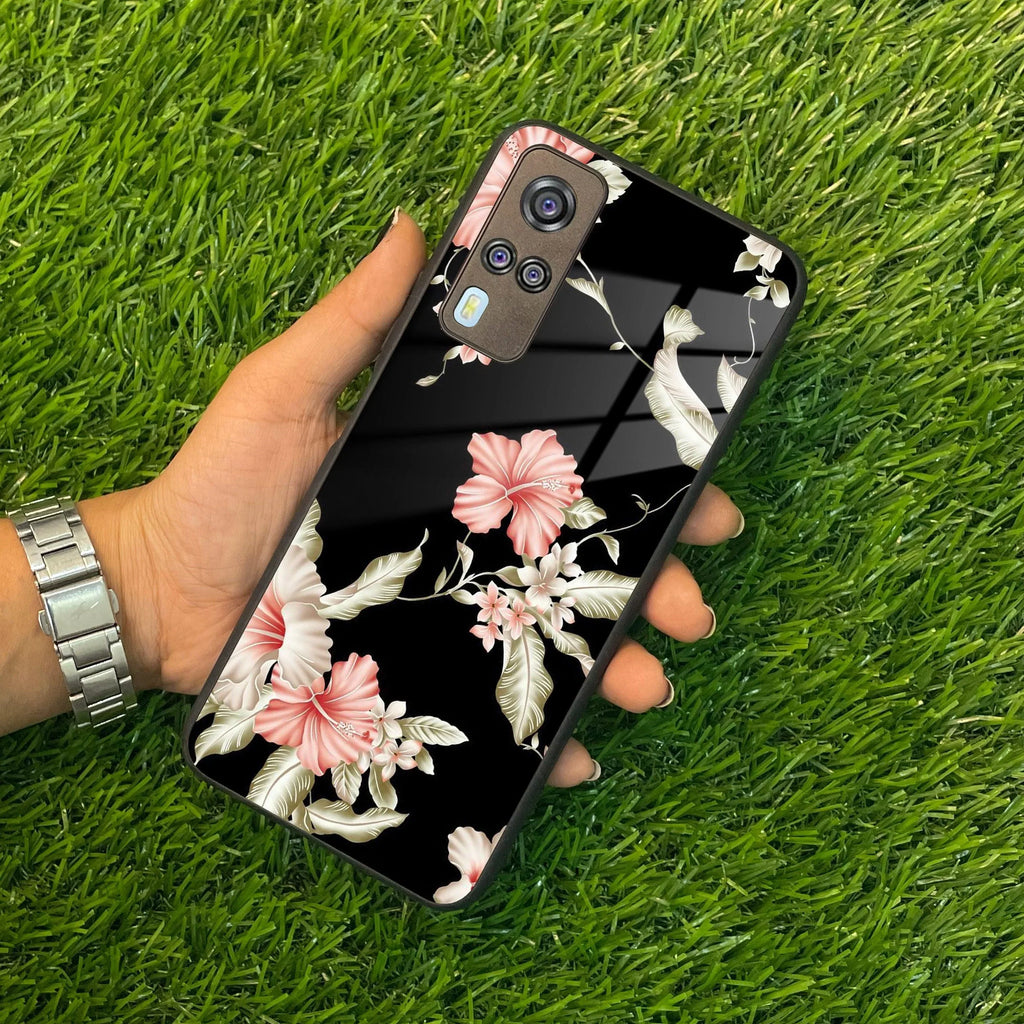 Retro Floral Glass Phone Case And Cover For Vivo - ShopOnCliQ