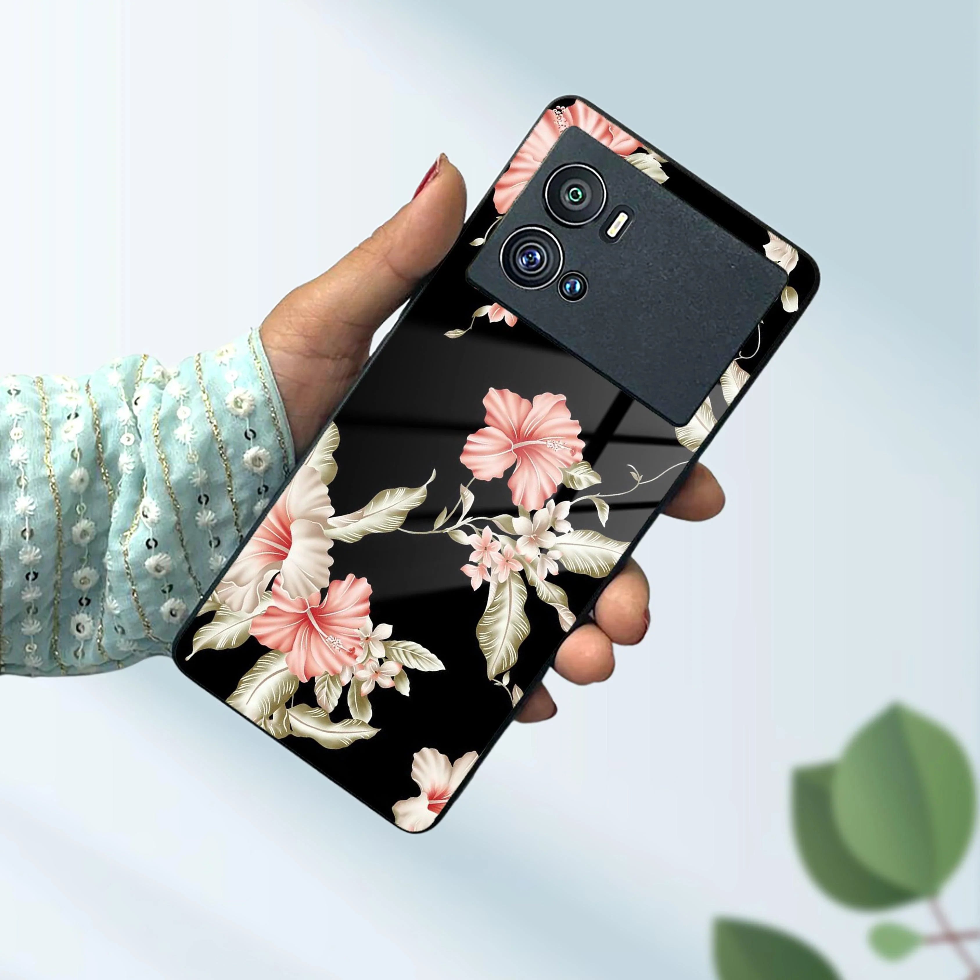 Retro Floral Glass Phone Case And Cover For Vivo - ShopOnCliQ