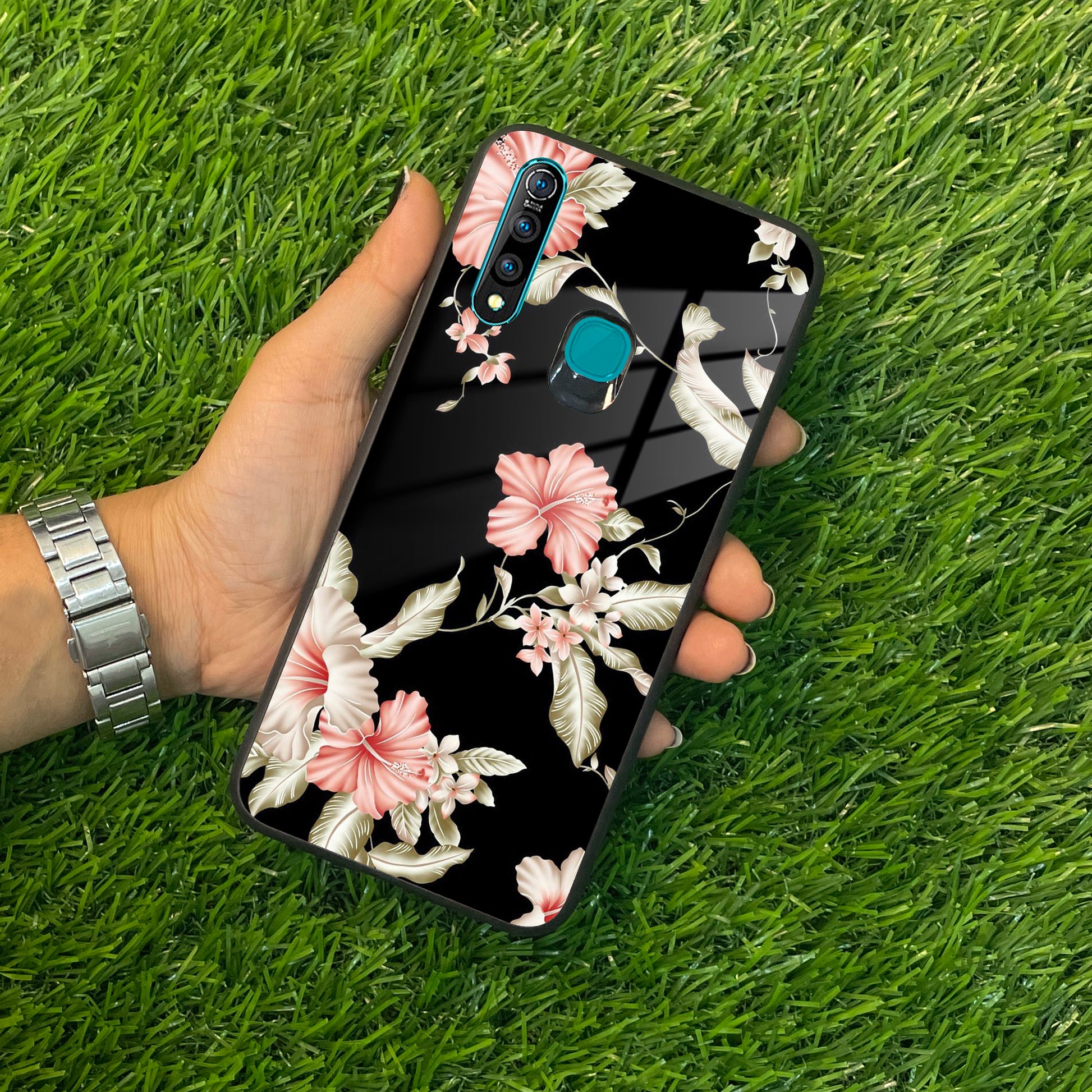 Retro Floral Glass Phone Case And Cover For Vivo ShopOnCliQ