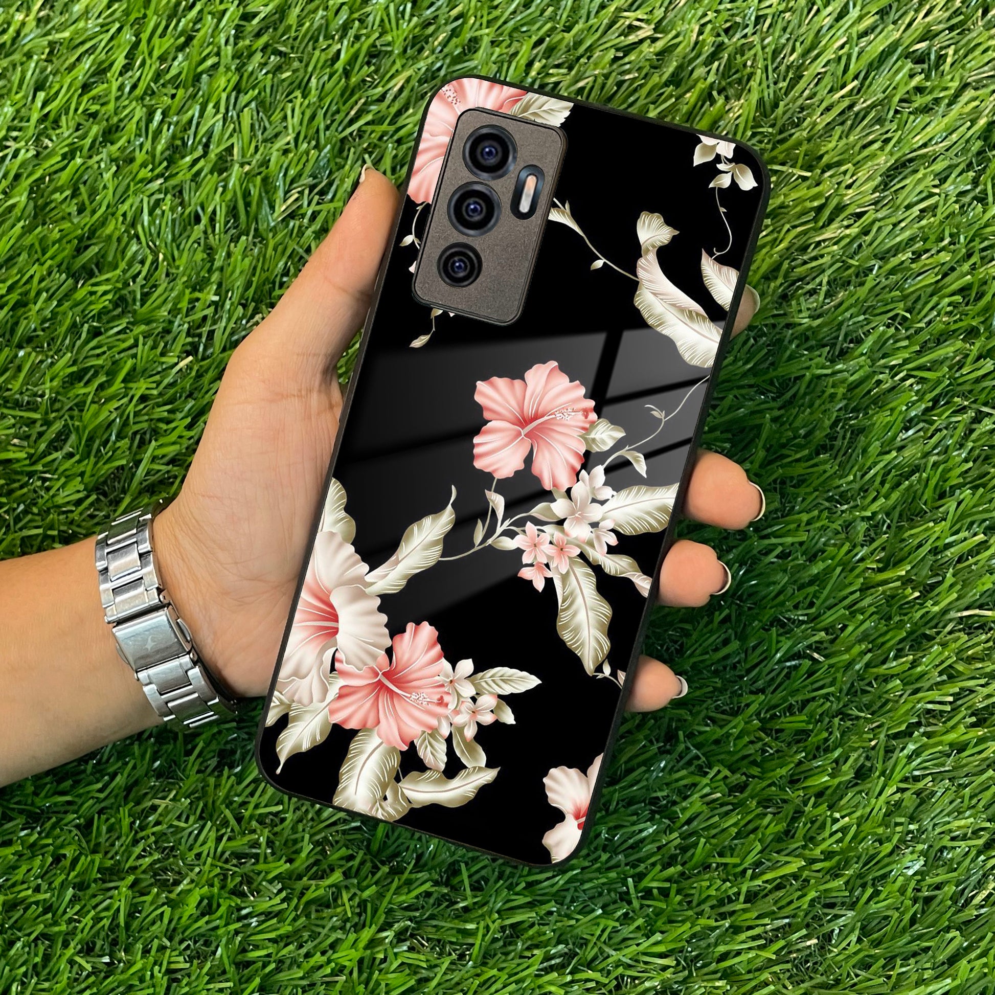 Retro Floral Glass Phone Case And Cover For Vivo ShopOnCliQ