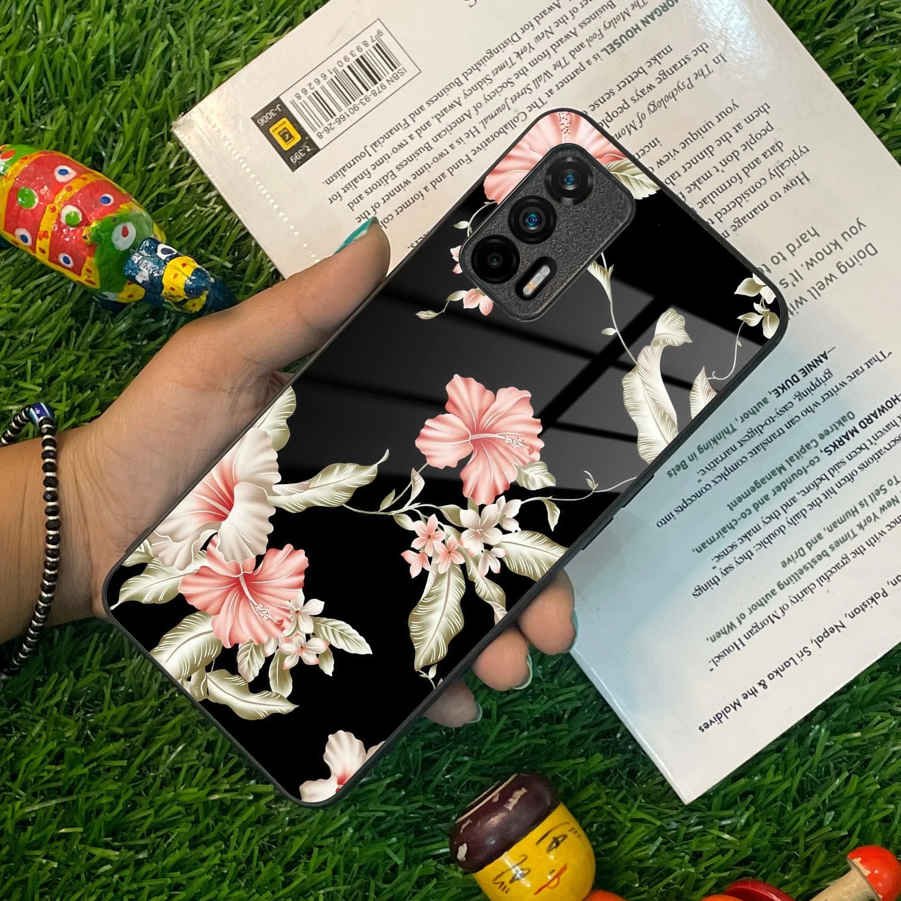 Retro Floral Glass Phone Case And Cover For Realme/Narzo - ShopOnCliQ