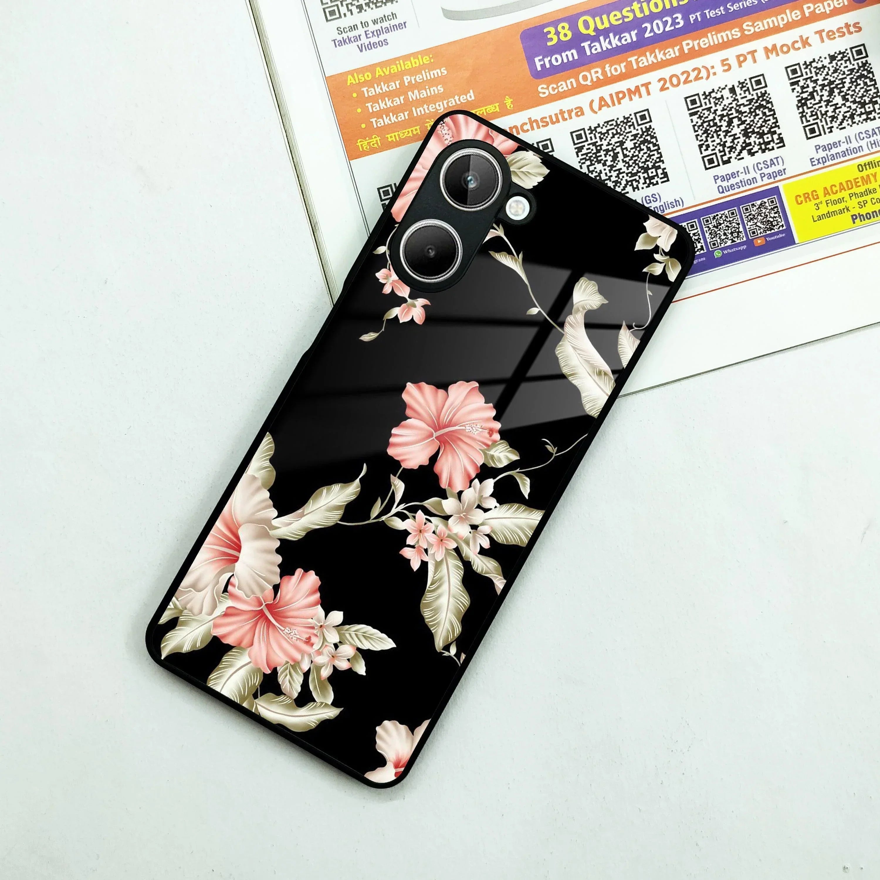 Retro Floral Glass Phone Case And Cover For Realme/Narzo - ShopOnCliQ