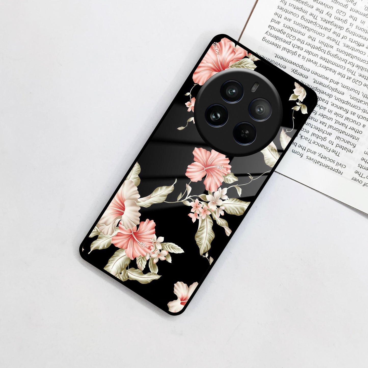 Retro Floral Glass Phone Case And For Realme/Narzo ShopOnCliQ