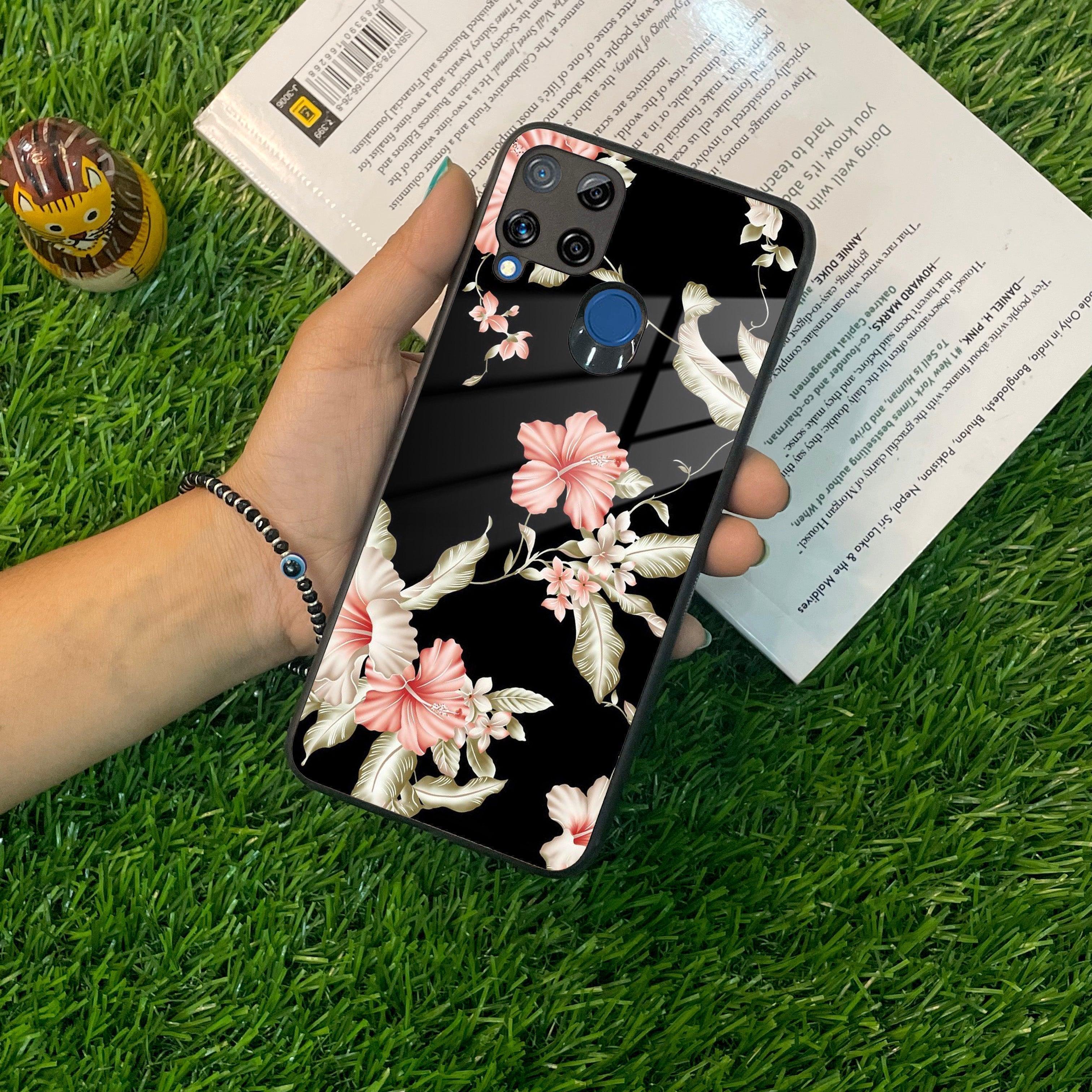 Retro Floral Glass Phone Case And Cover For Realme/Narzo - ShopOnCliQ