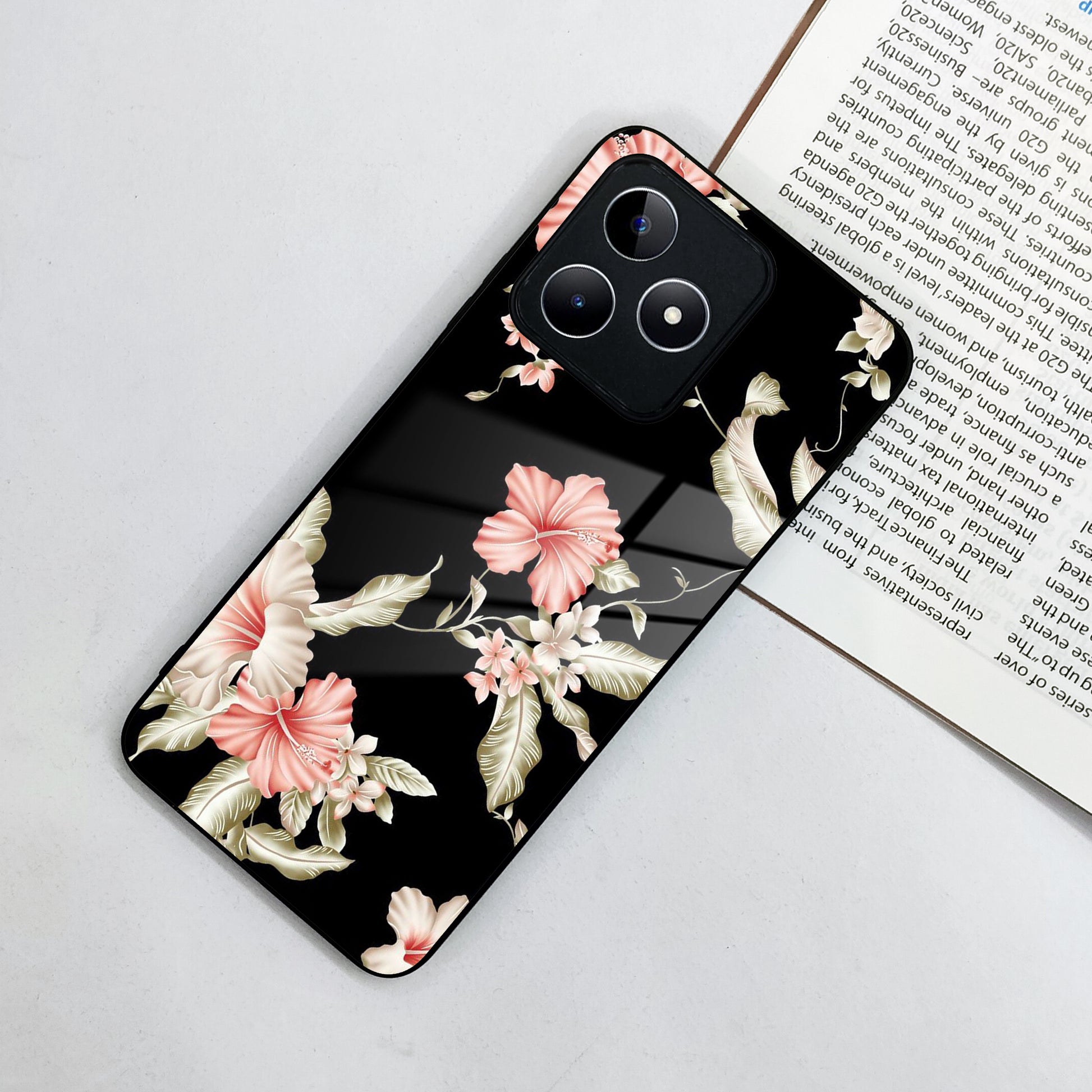 Retro Floral Glass Phone Case And For Realme/Narzo ShopOnCliQ