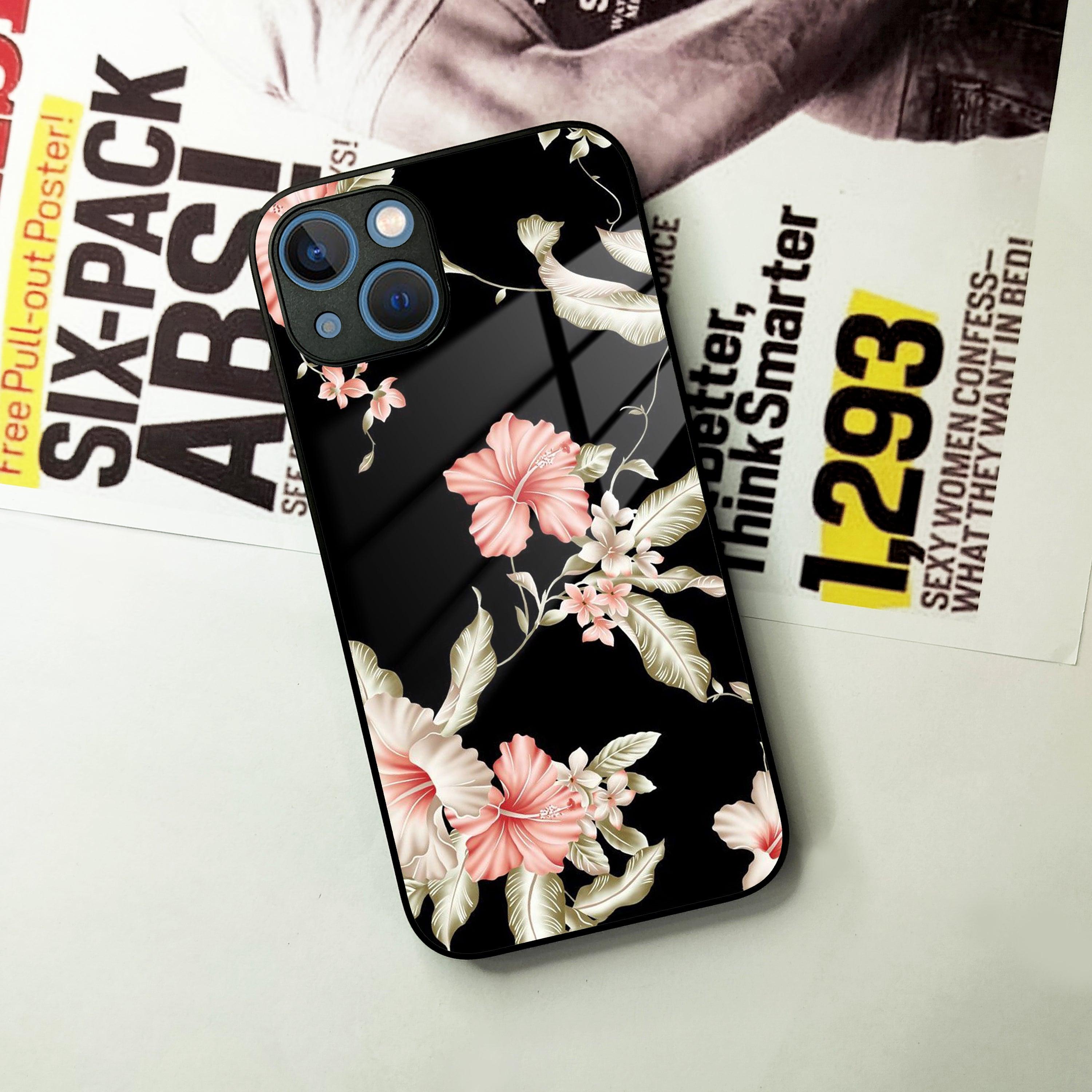 Retro Floral Glass Phone Case And Cover For iPhone - ShopOnCliQ
