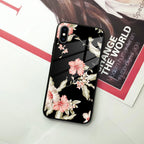 Retro Floral Glass Phone Case And Cover For iPhone - ShopOnCliQ