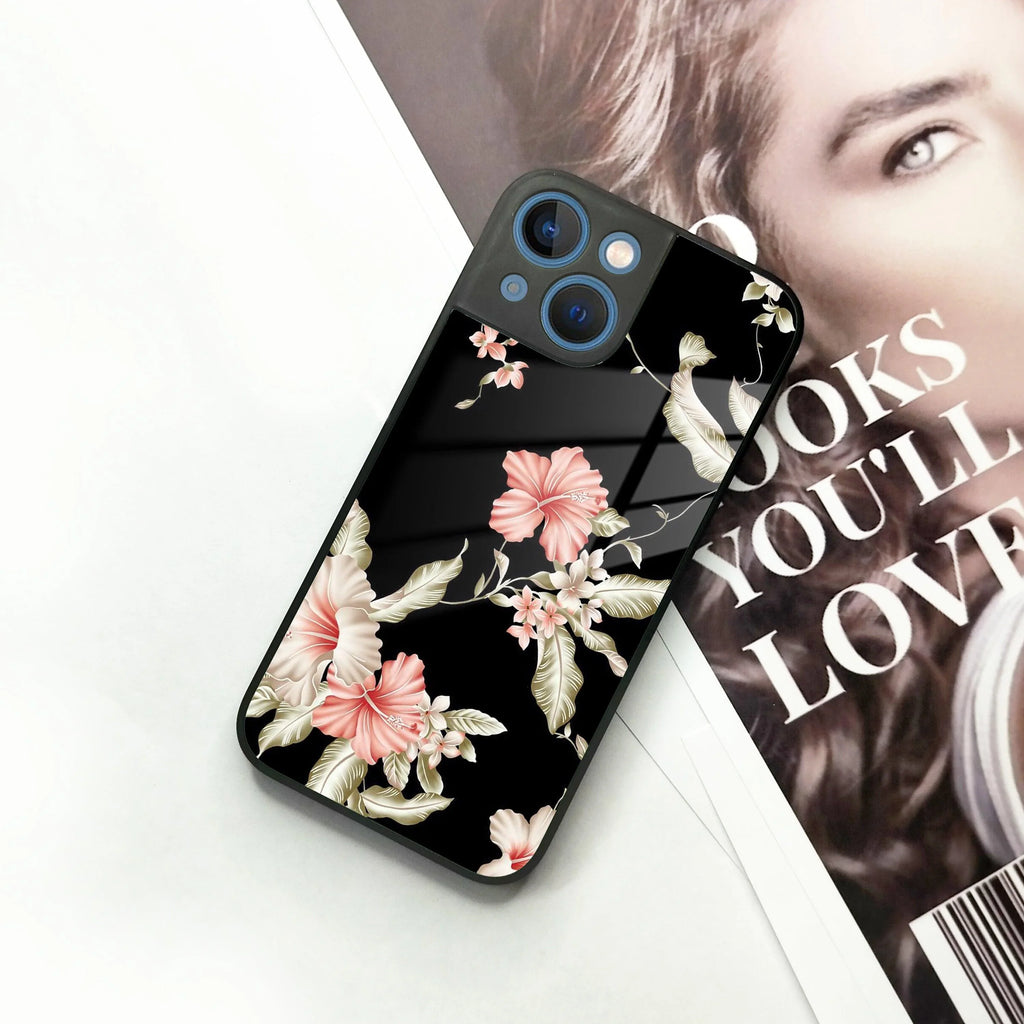 Retro Floral Glass Phone Case And Cover For iPhone - ShopOnCliQ