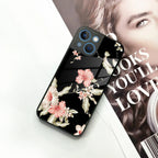 Retro Floral Glass Phone Case And Cover For iPhone - ShopOnCliQ