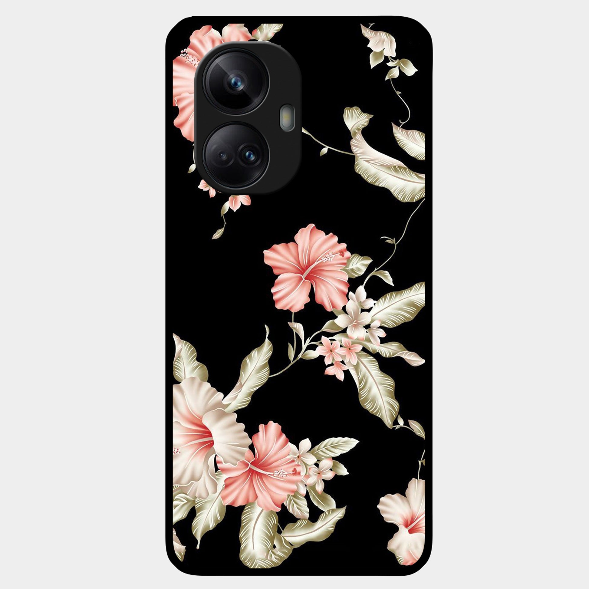 Retro Floral Glossy Customised Metal Case Cover For Realme ShopOnCliQ