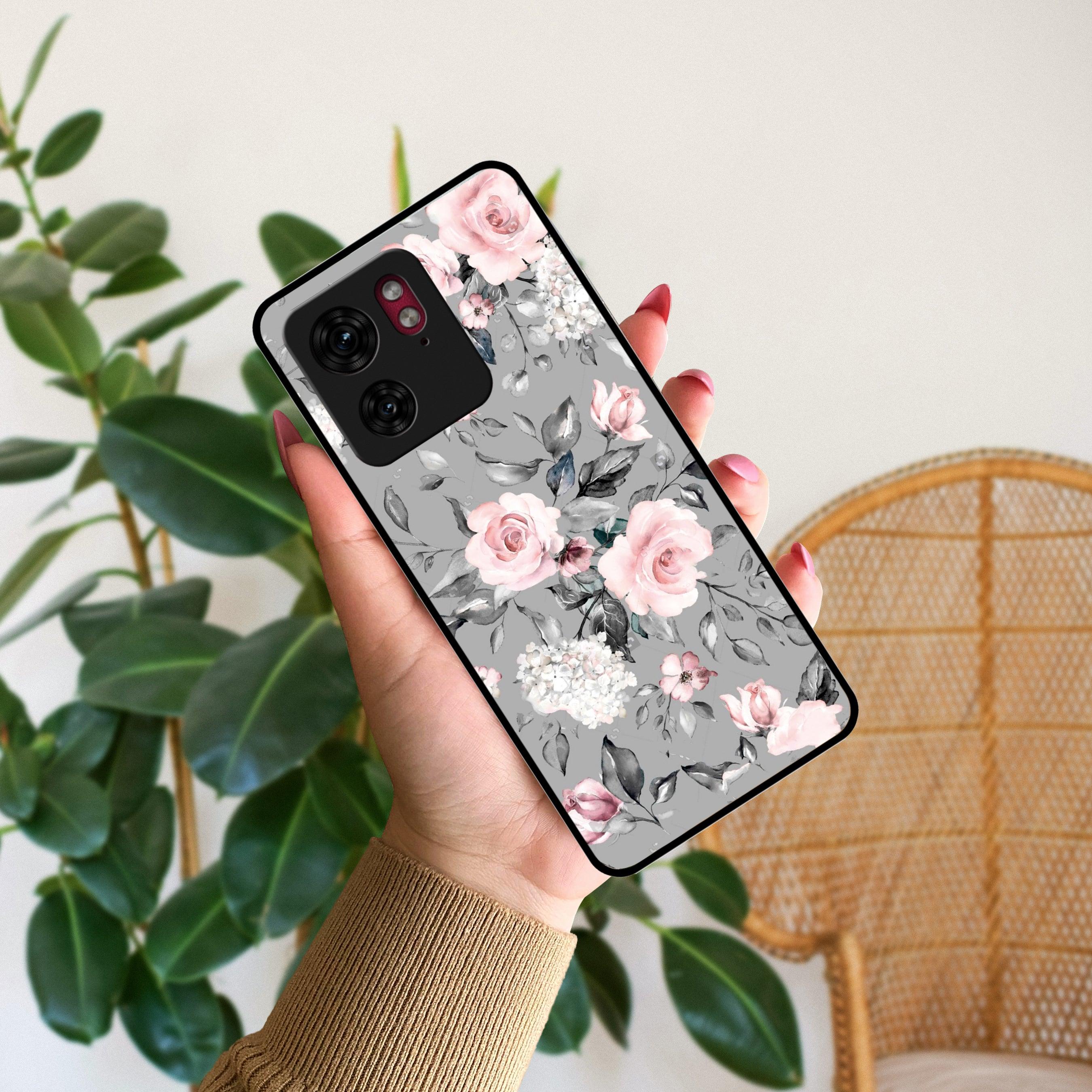 Retro Floral Glossy Metal Case Cover V2 For Motorola - ShopOnCliQ