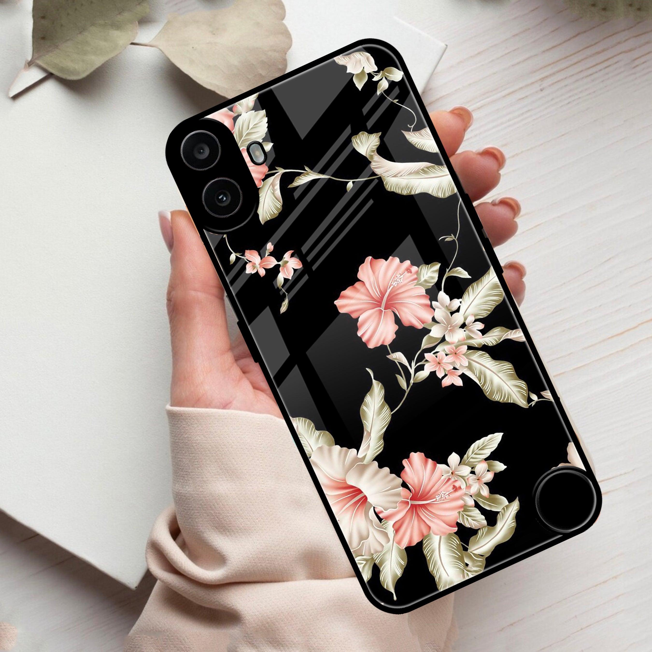 Retro Floral Glossy Metal Case Cover For Nothing - ShopOnCliQ