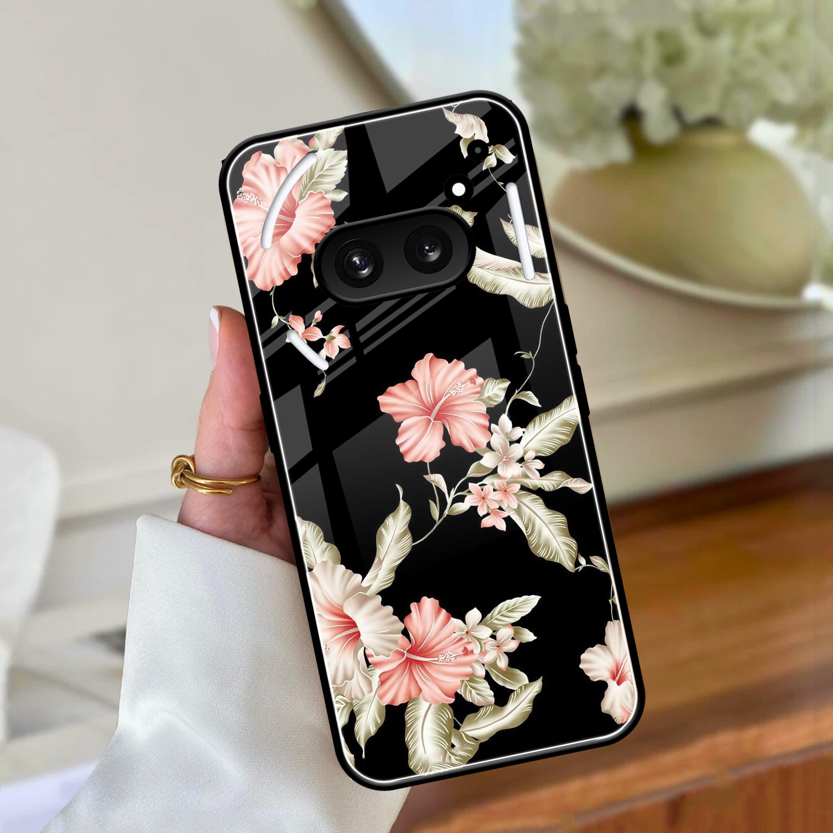 Retro Floral Glossy Metal Case Cover For Nothing - ShopOnCliQ
