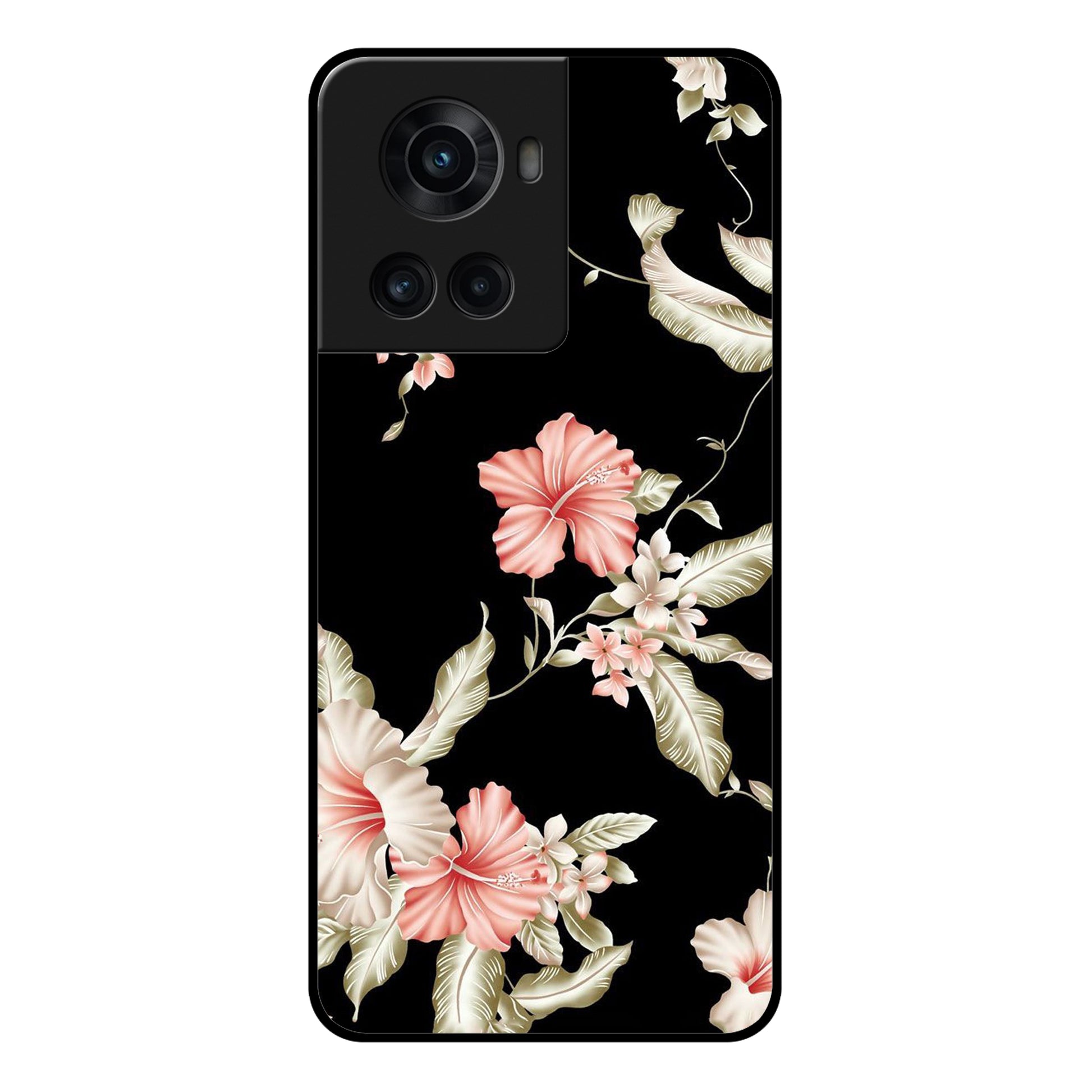 Retro Floral Glossy Metal Case Cover For OnePlus - ShopOnCliQ