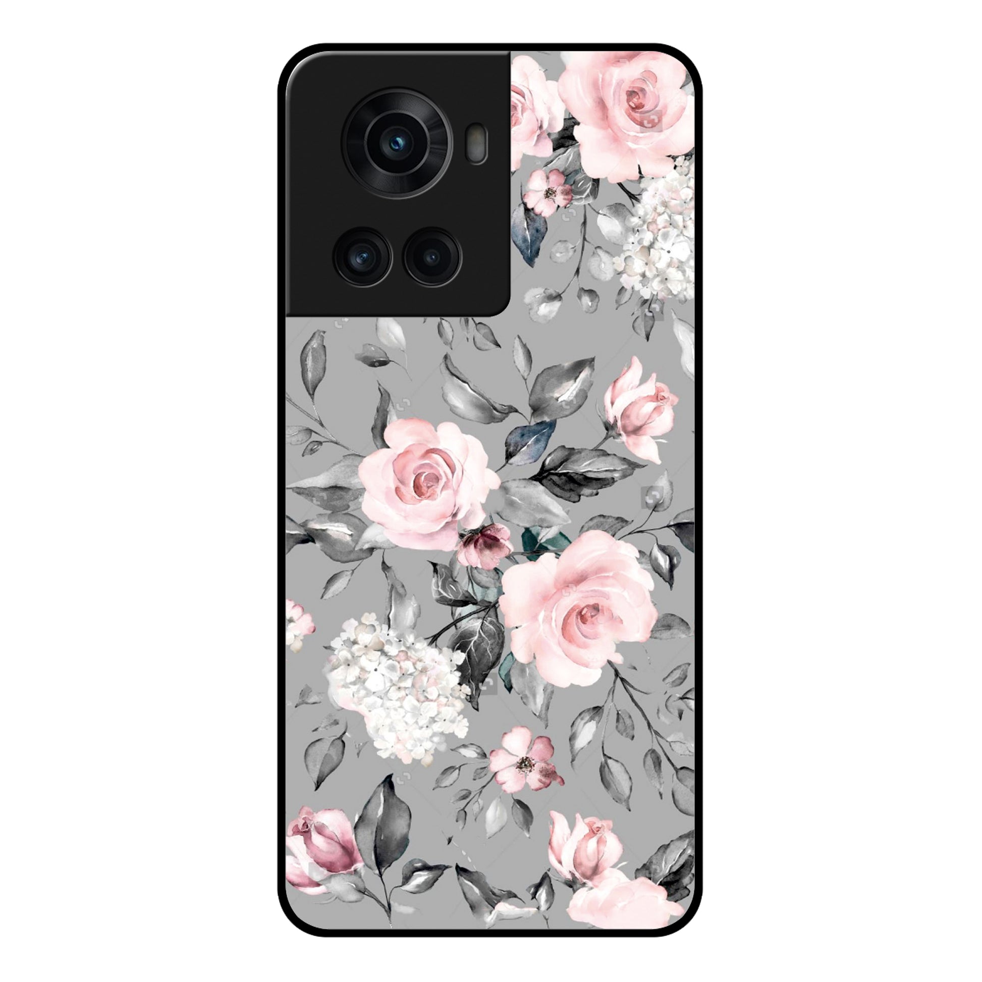 Retro Floral Glossy Metal Case Cover For OnePlus ShopOnCliQ