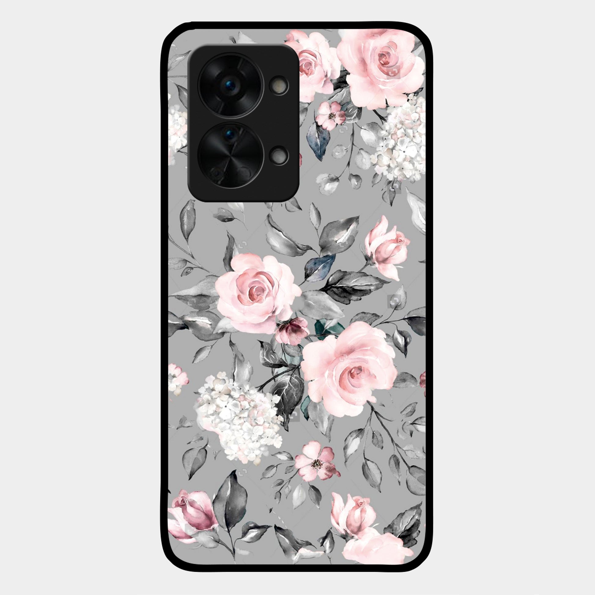 Retro Floral Glossy Metal Case Cover For OnePlus ShopOnCliQ