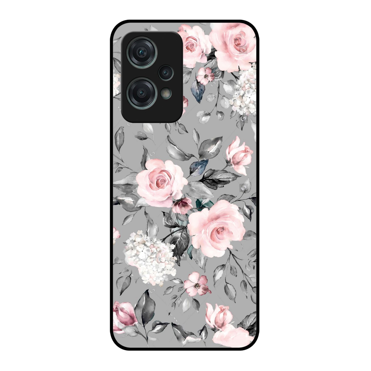 Retro Floral Glossy Metal Case Cover For OnePlus ShopOnCliQ