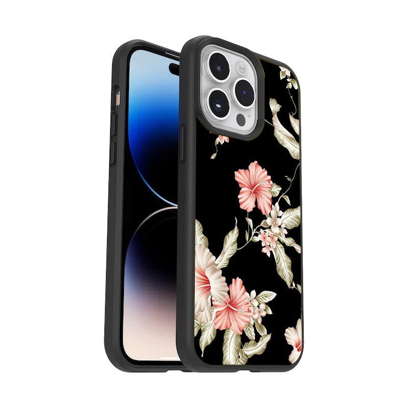 Retro Floral Glossy Metal Case Cover For OnePlus - ShopOnCliQ