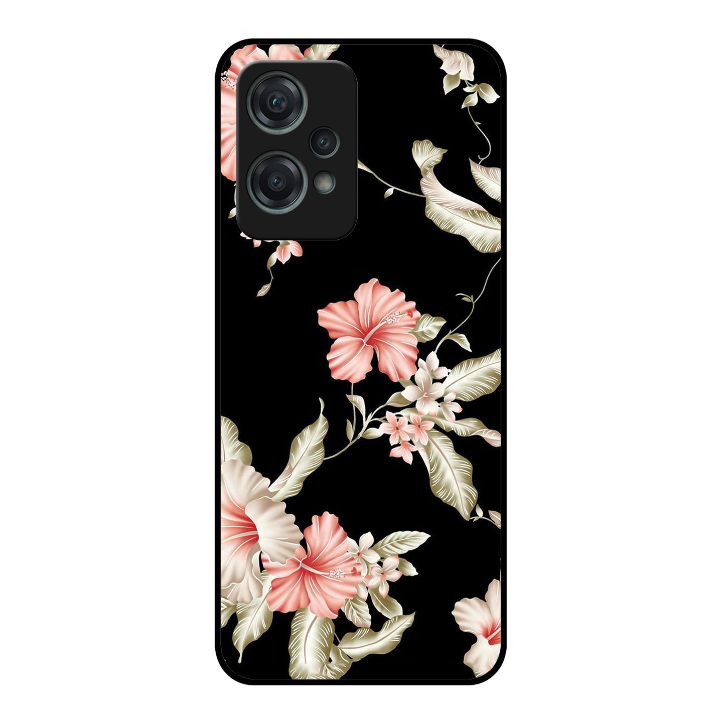 Retro Floral Glossy Metal Case Cover For OnePlus - ShopOnCliQ