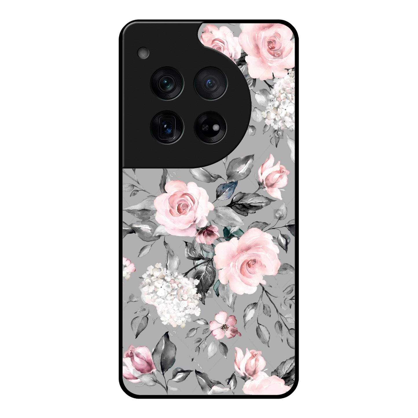 Retro Floral Glossy Metal Case Cover For OnePlus ShopOnCliQ