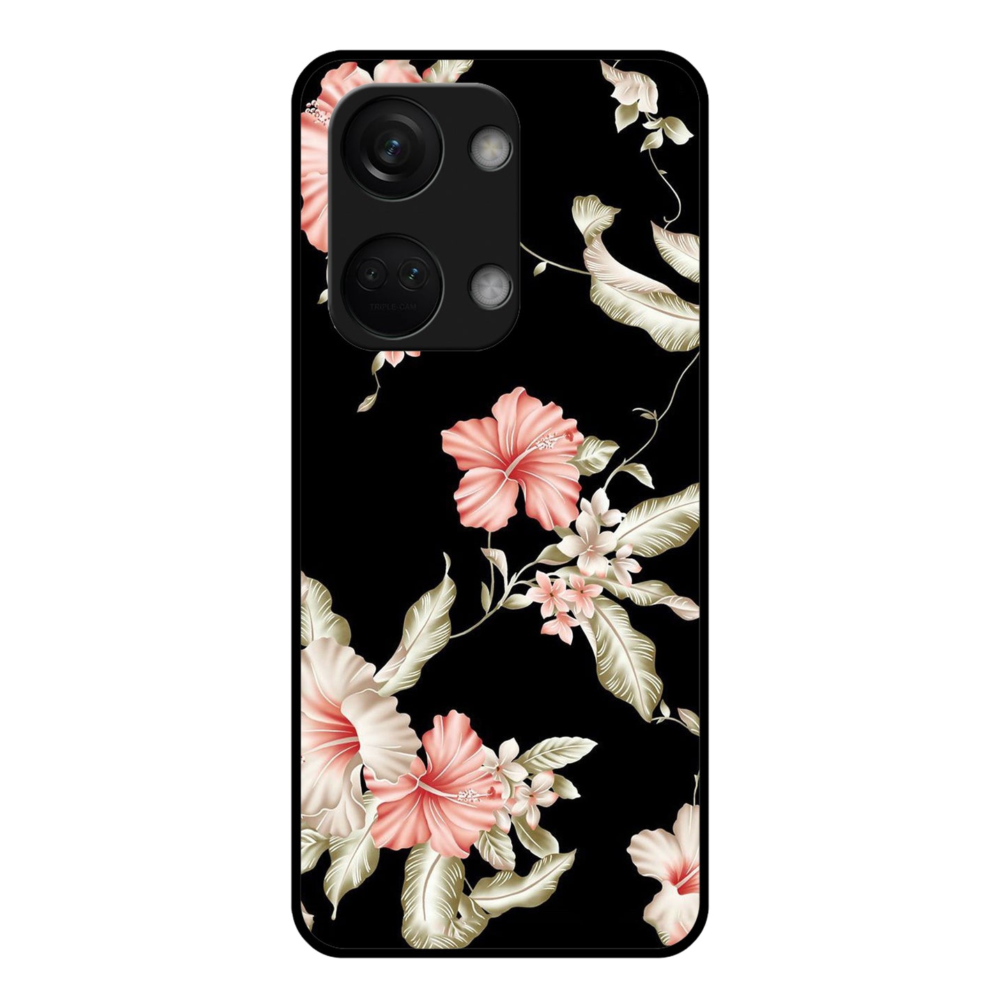 Retro Floral Glossy Metal Case Cover For OnePlus - ShopOnCliQ