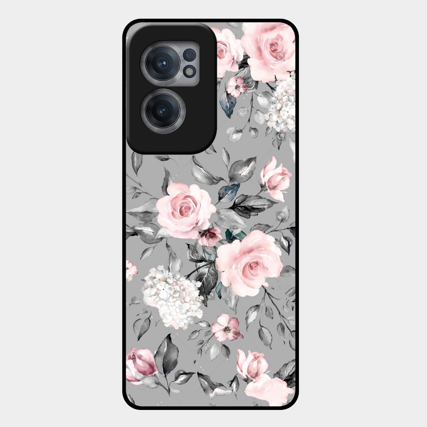 Retro Floral Glossy Metal Case Cover For OnePlus ShopOnCliQ