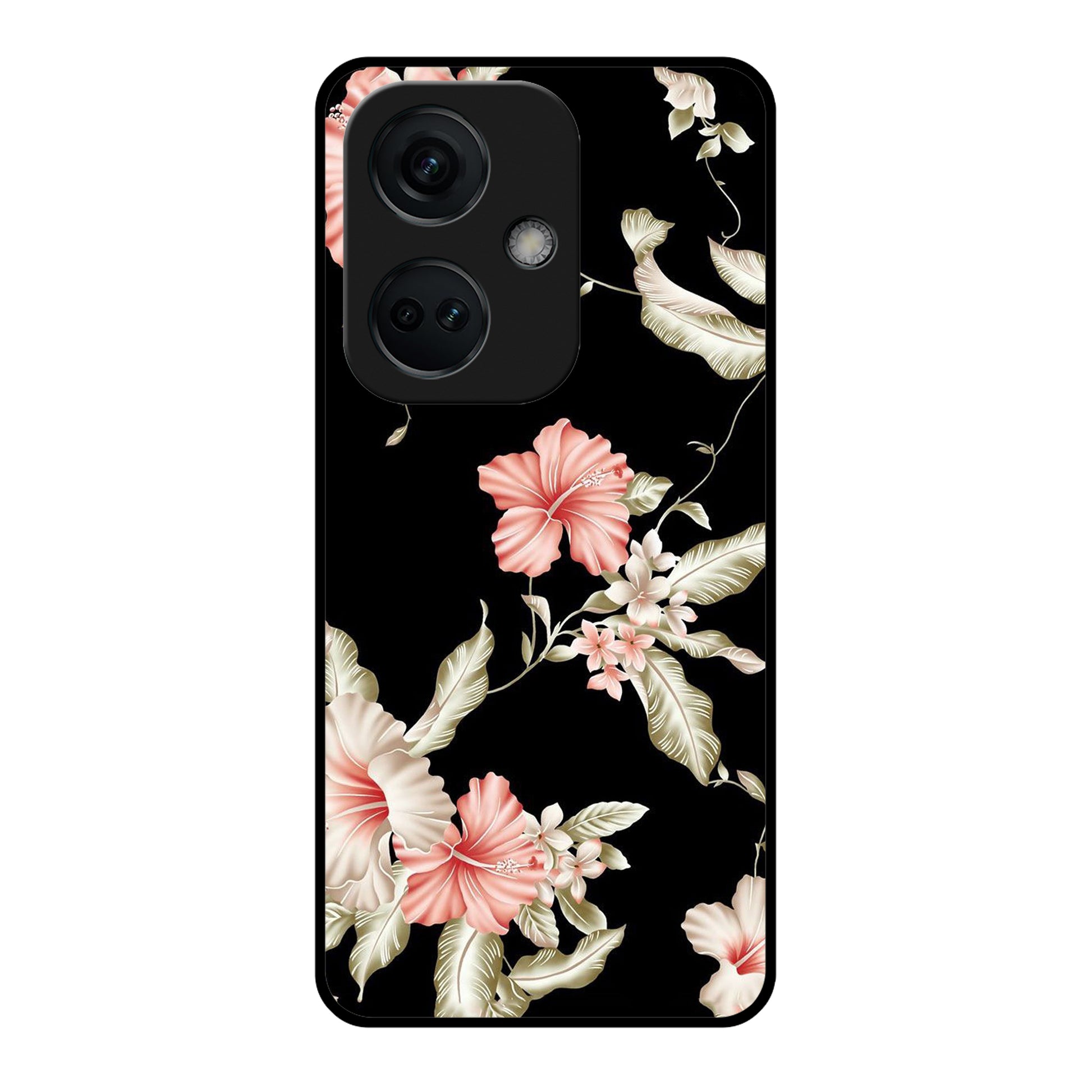 Retro Floral Glossy Metal Case Cover For OnePlus - ShopOnCliQ