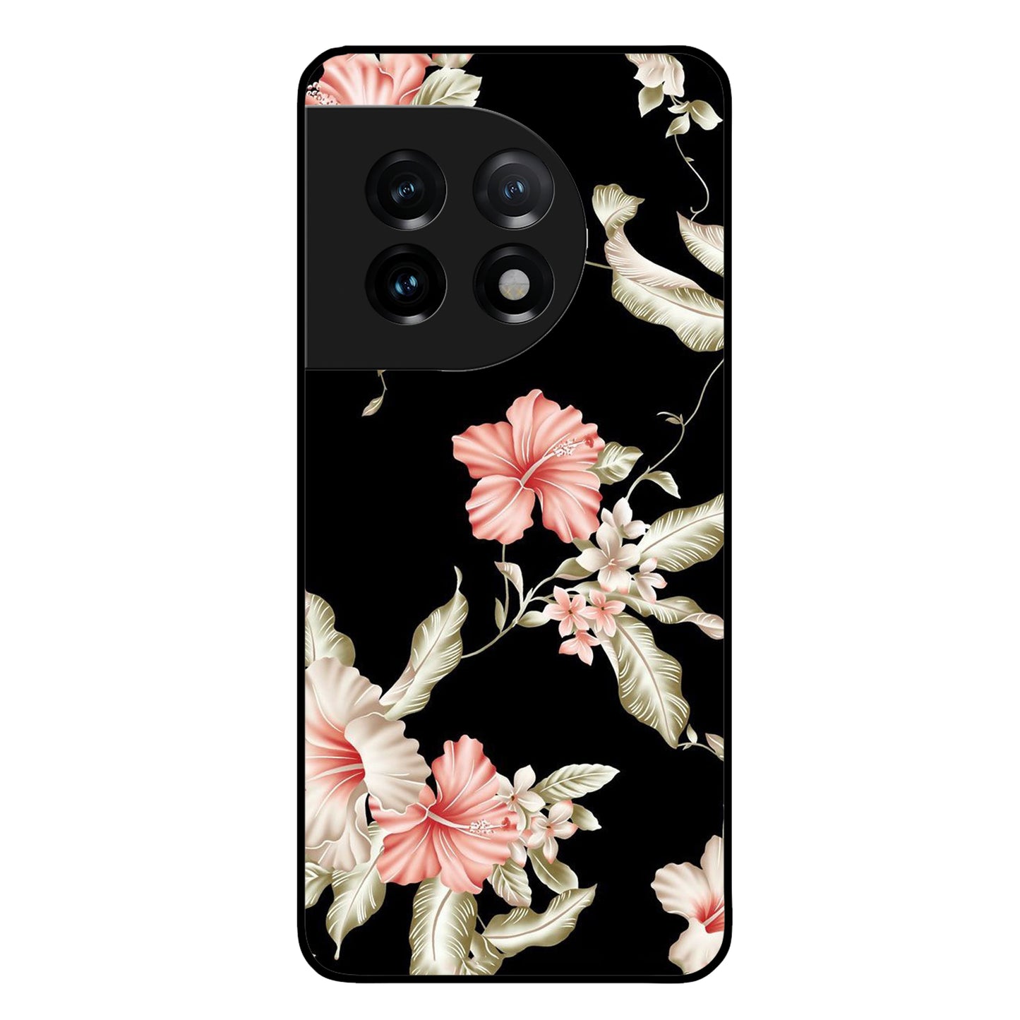 Retro Floral Glossy Metal Case Cover For OnePlus - ShopOnCliQ