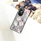 Retro Floral Glossy Metal Case Cover V2 For Oppo - ShopOnCliQ