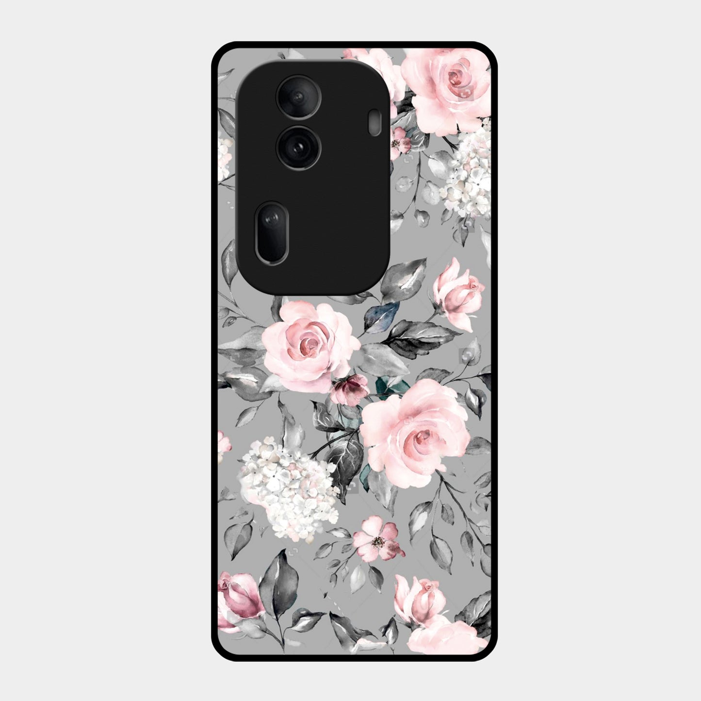 Retro Floral Glossy Metal Case Cover For Oppo ShopOnCliQ