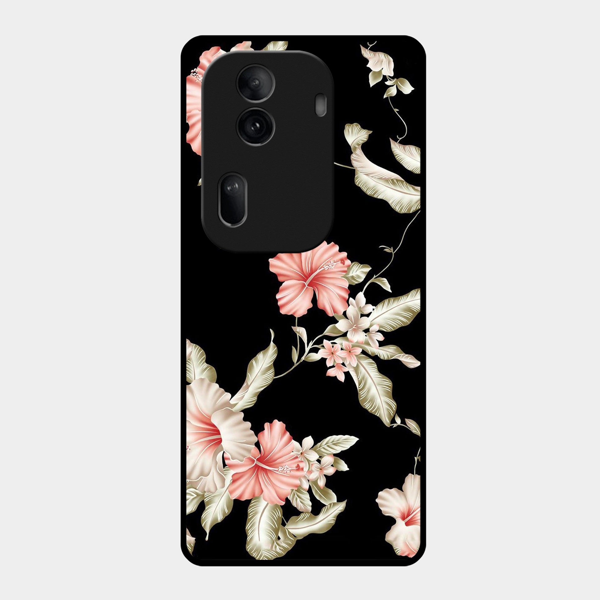 Retro Floral Glossy Metal Case Cover For Oppo - ShopOnCliQ