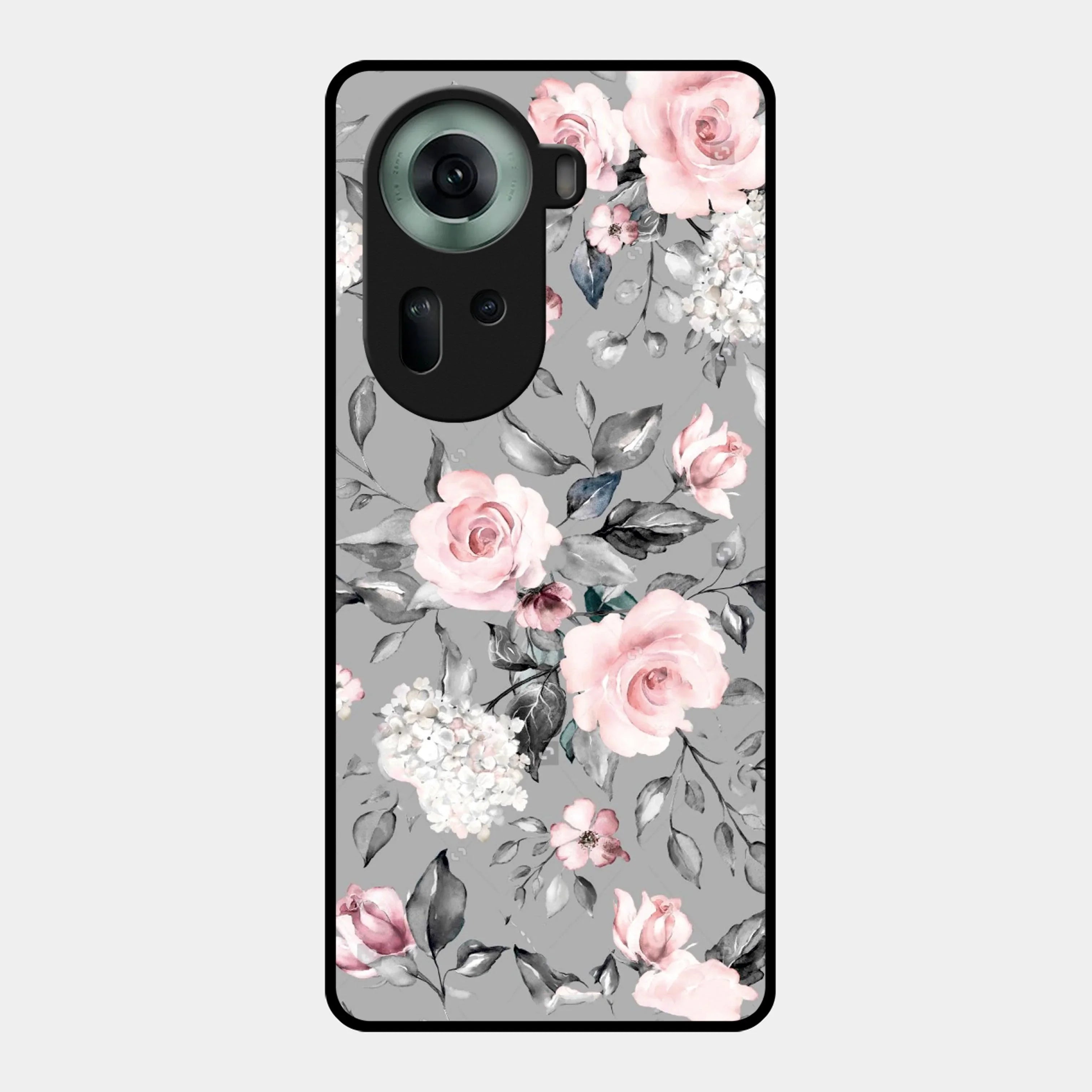 Retro Floral Glossy Metal Case Cover V2 For Oppo - ShopOnCliQ