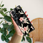 Retro Floral Glossy Metal Case Cover For Samsung - ShopOnCliQ