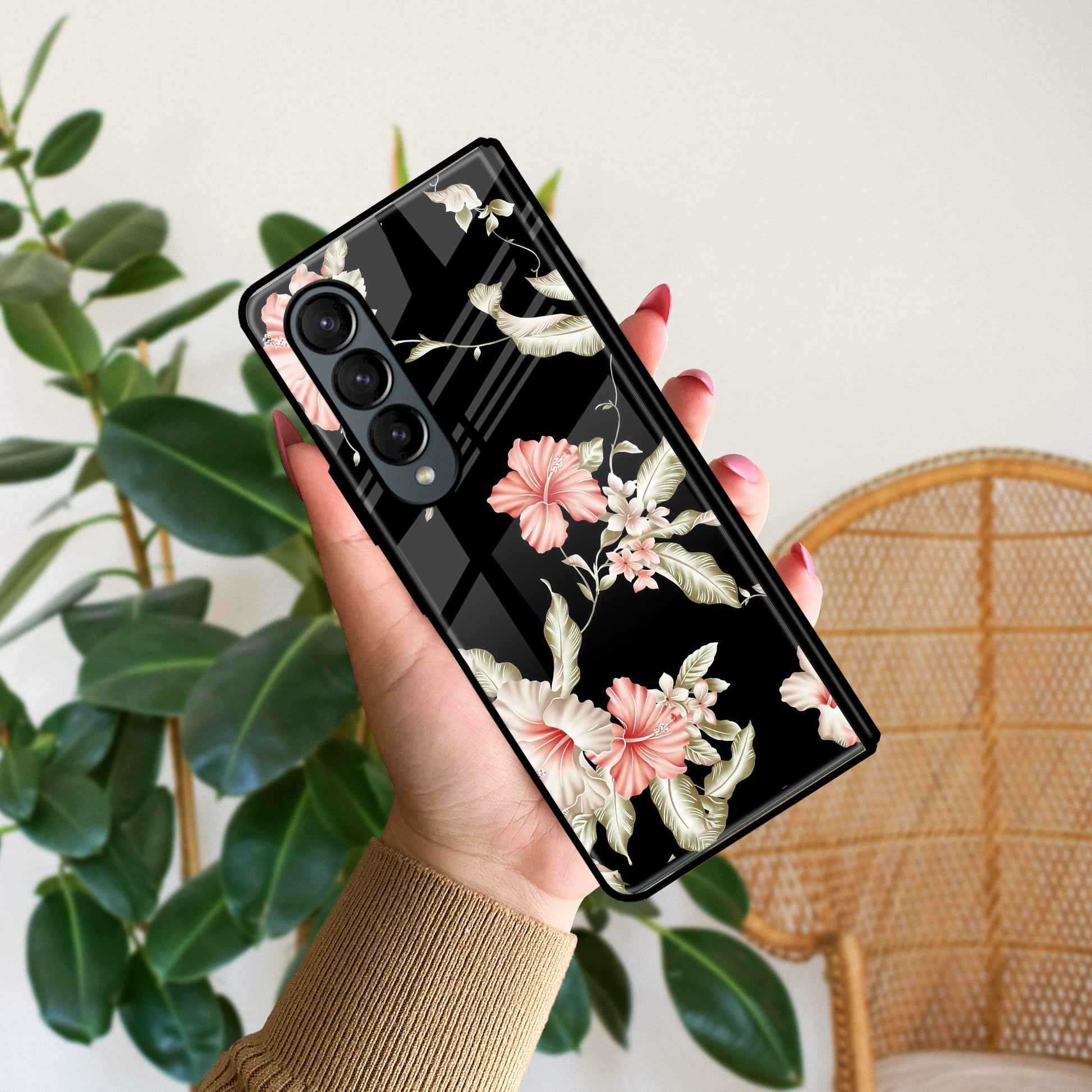 Retro Floral Glossy Metal Case Cover For Samsung ShopOnCliQ