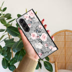 Retro Floral Glossy Metal Case Cover V2 For Samsung - ShopOnCliQ