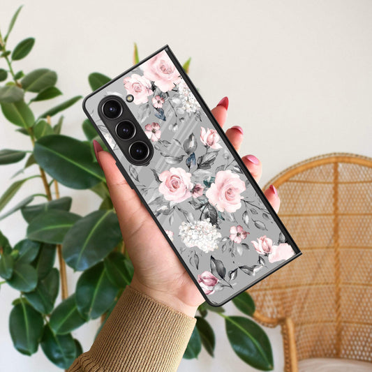 Retro Floral Glossy Metal Case Cover V2 For Samsung