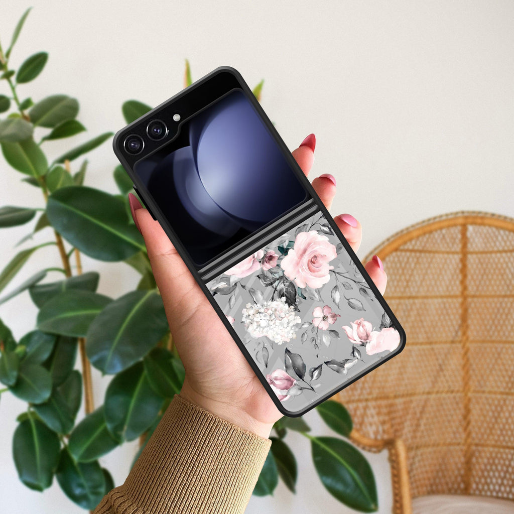 Retro Floral Glossy Metal Case Cover V2 For Samsung - ShopOnCliQ