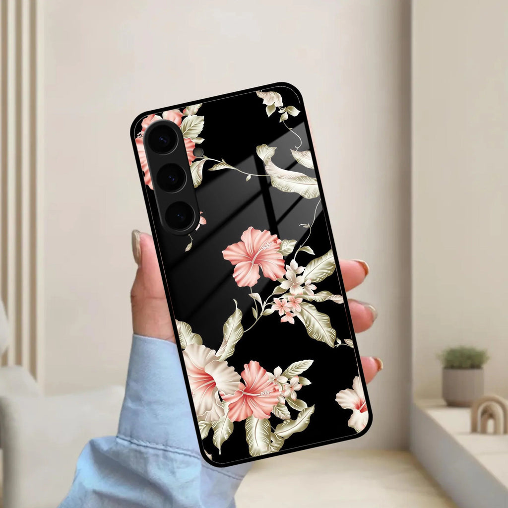 Retro Floral Glossy Metal Case Cover For Samsung - ShopOnCliQ